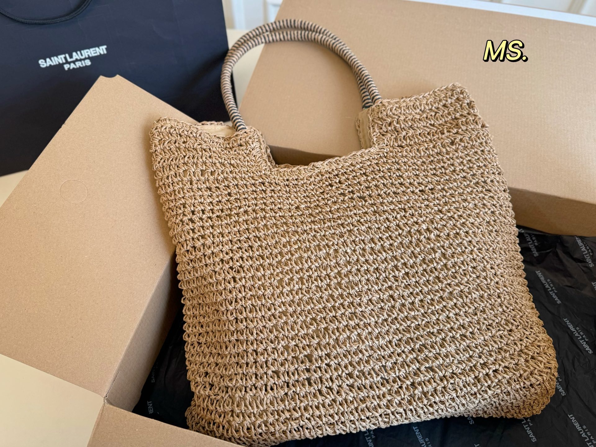 YSL's new straw tote bag is lazy and casual