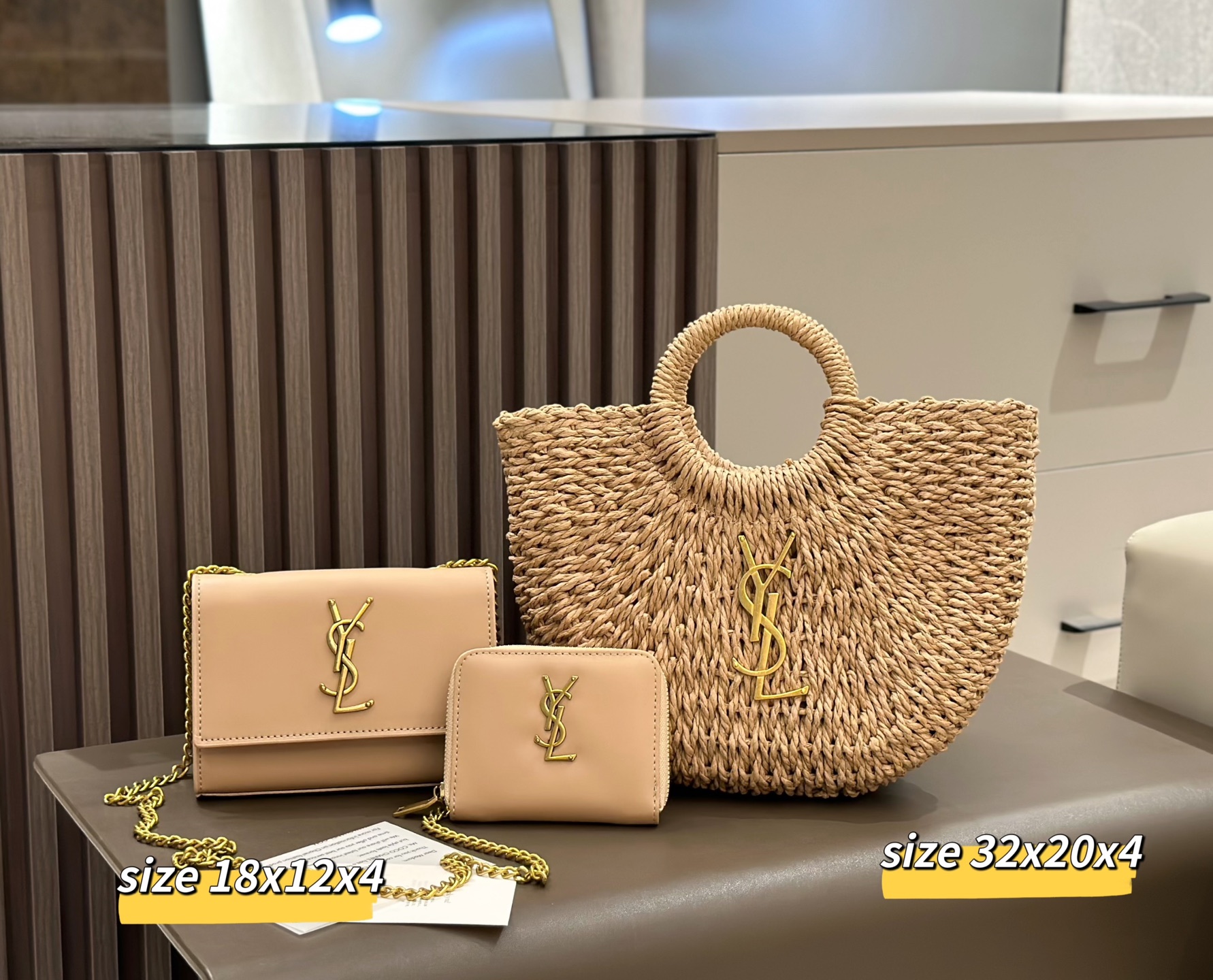 YSL woven three-piece set