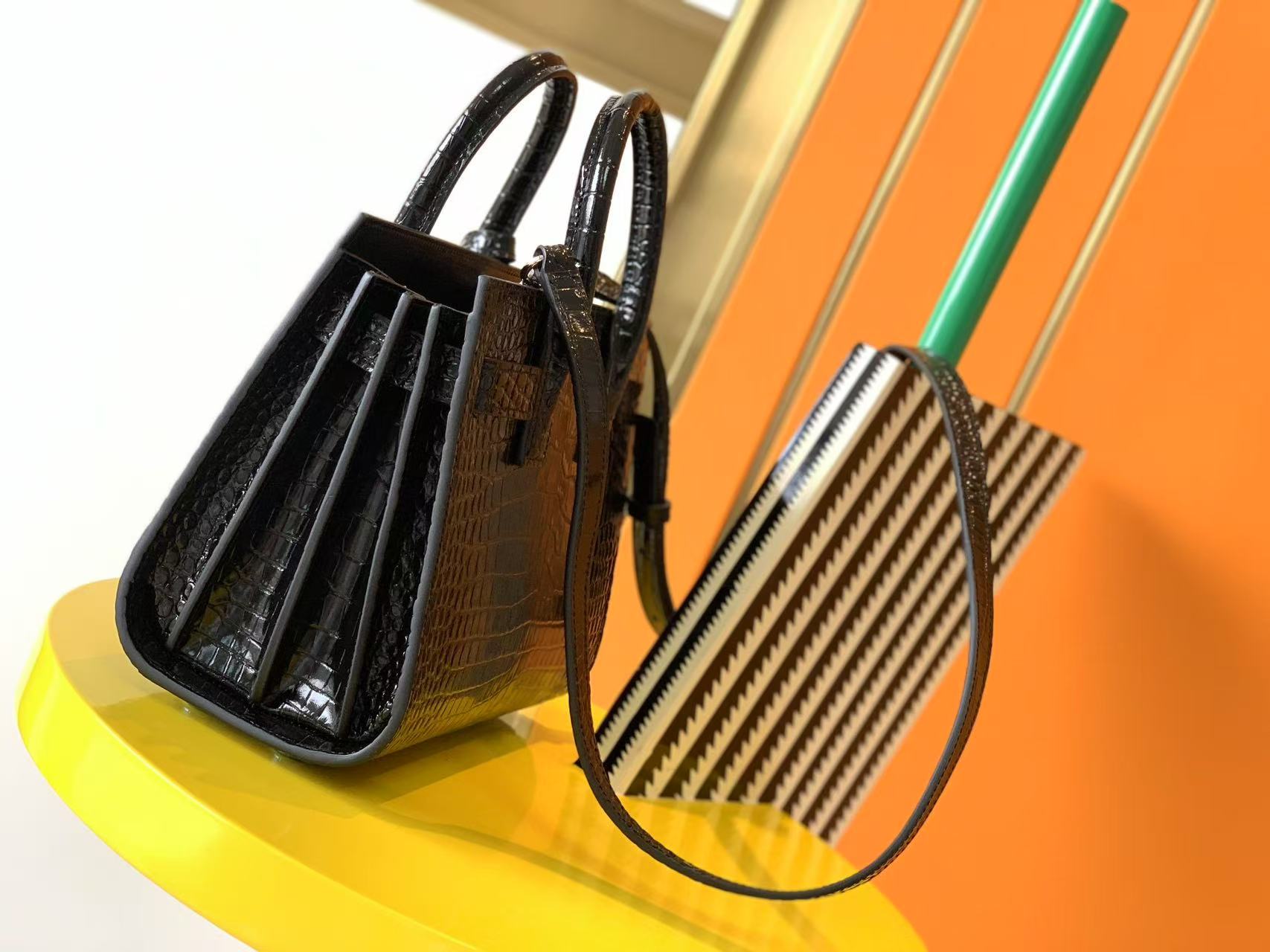 YSL crocodile pattern organ bag 12A quality