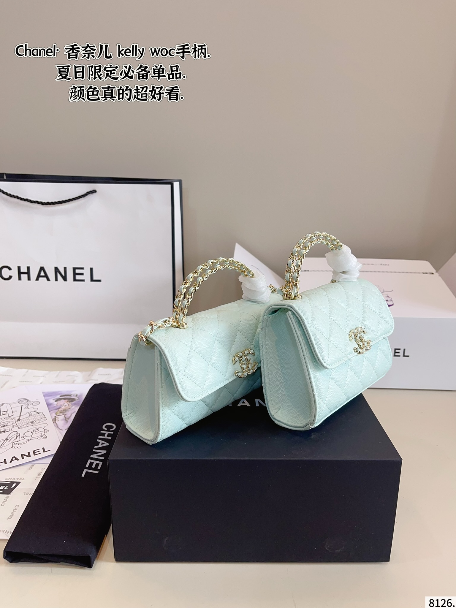 Chanel woc handle kelly bag