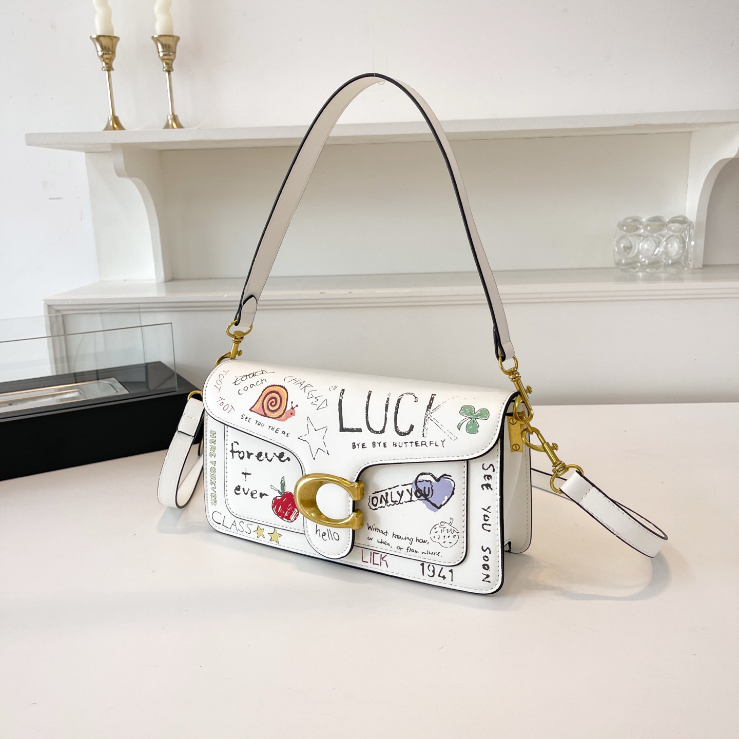 Coach Women's Printed Shoulder Bag Crossbody Bag Commuting