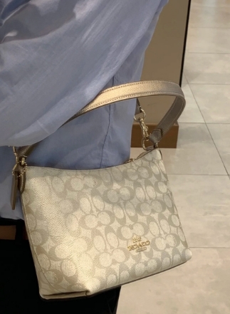 Coach new zip top armpit crossbody bag for women