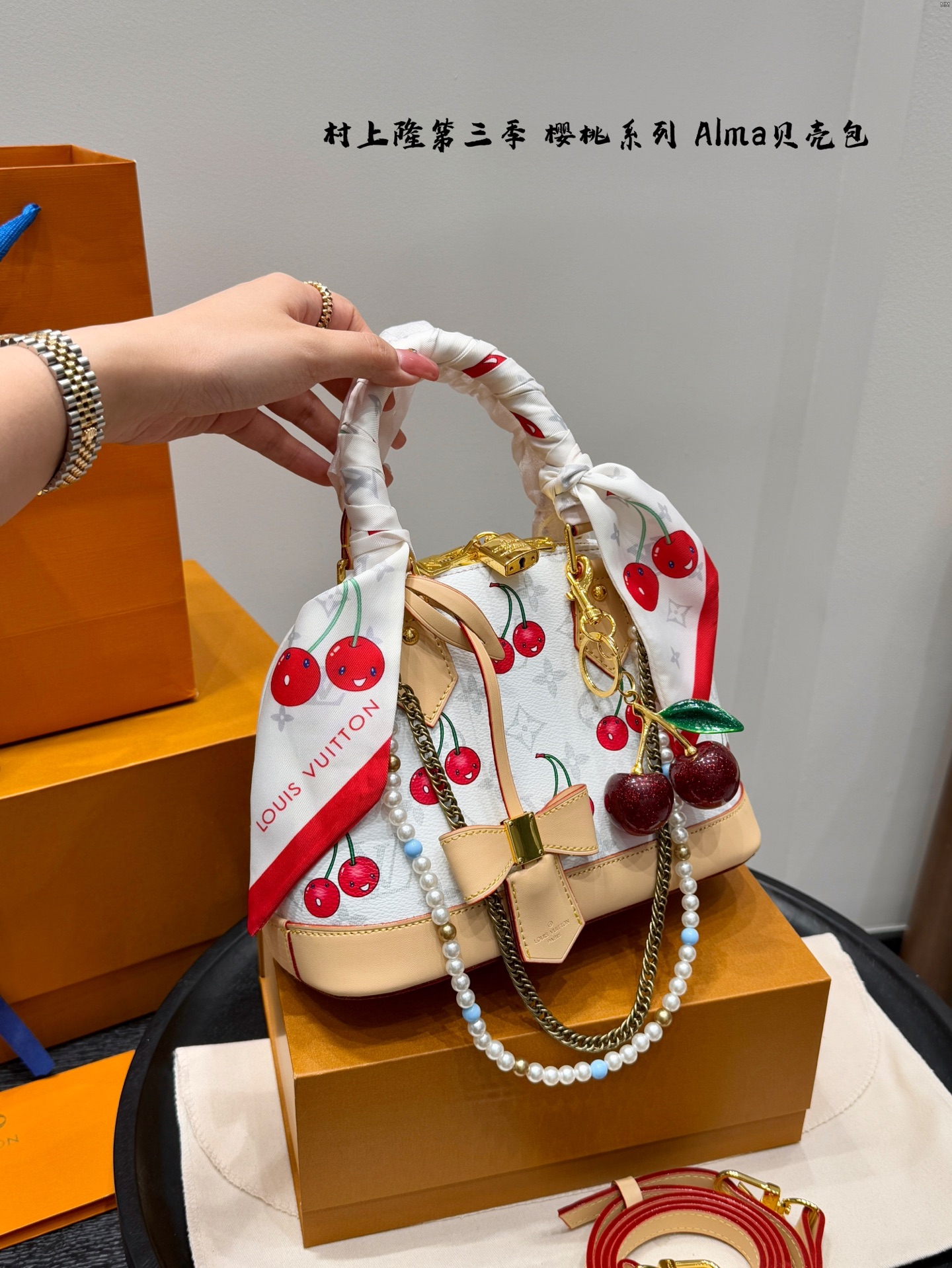 LV alma cherry bag