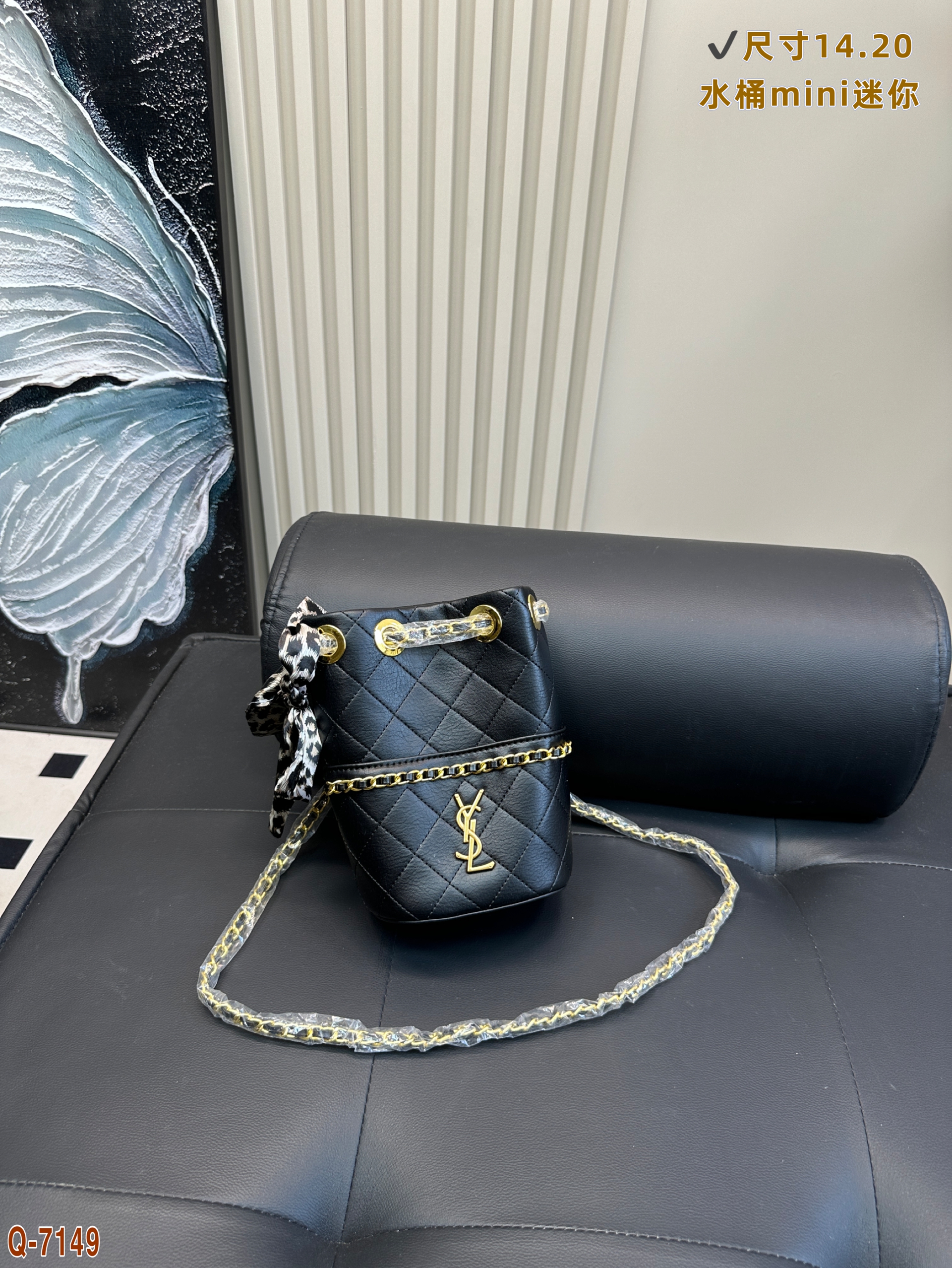 YSL Mini canoe bucket bag