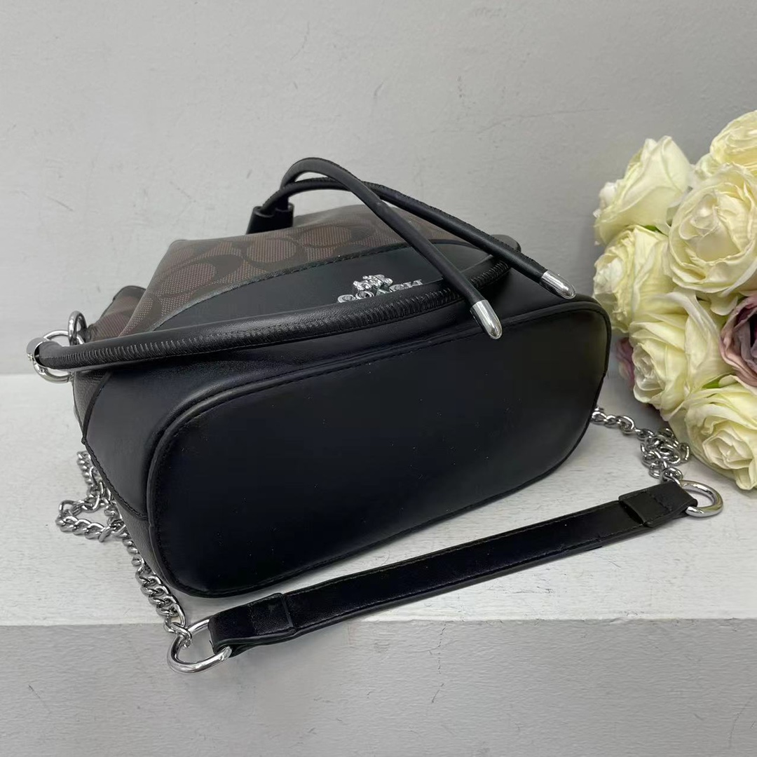 Coach Drawstring Bucket Bag Presbyopia Mini Handle Shoulder Crossbody Bag