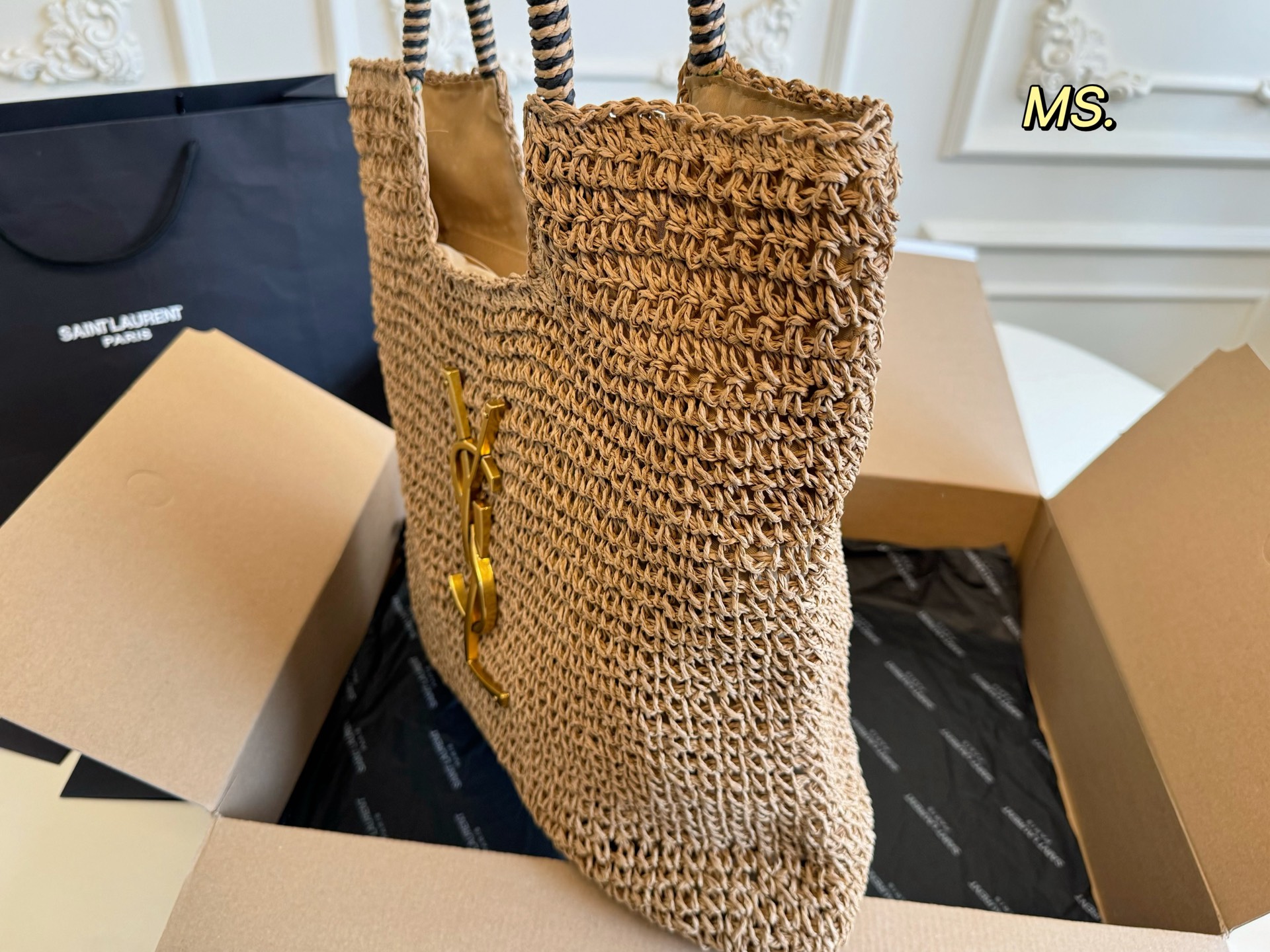 YSL's new straw tote bag is lazy and casual