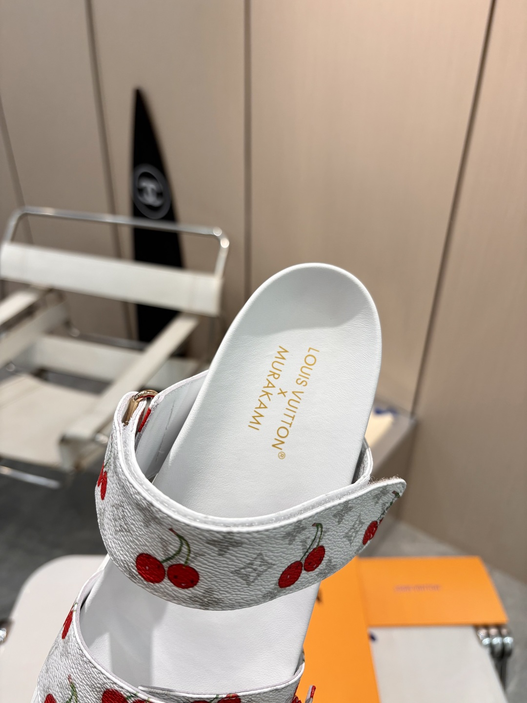 LV cherry slippers