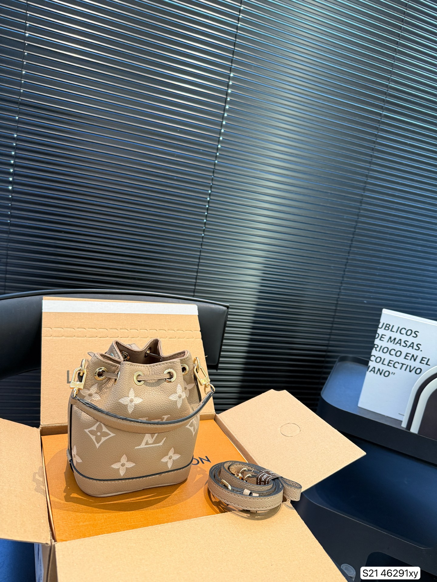 LV Elephant Grey Bucket Bag