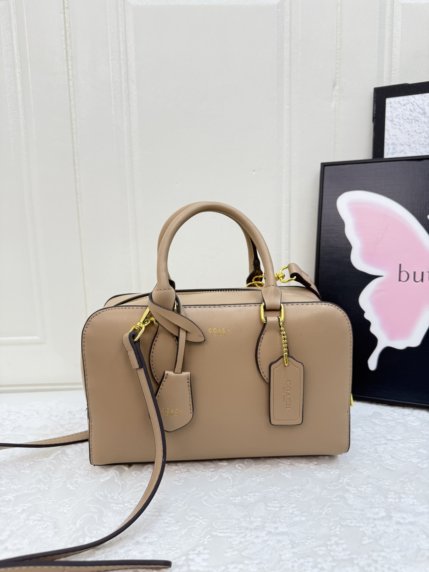 Coach temperament versatile small square bag European and American retro crossbody handbag