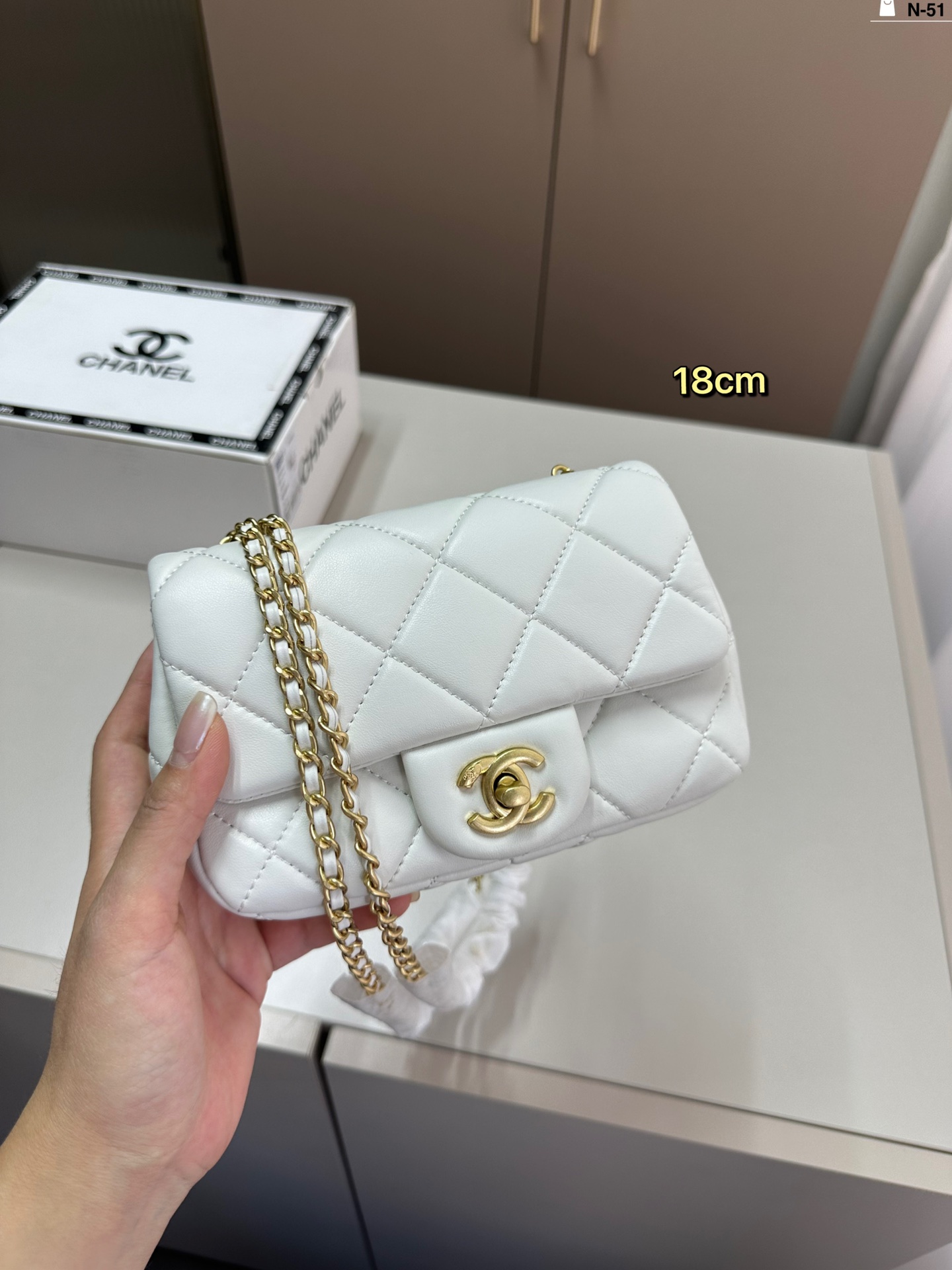 Chanel 24ss Lagerfeld round-shaped bag