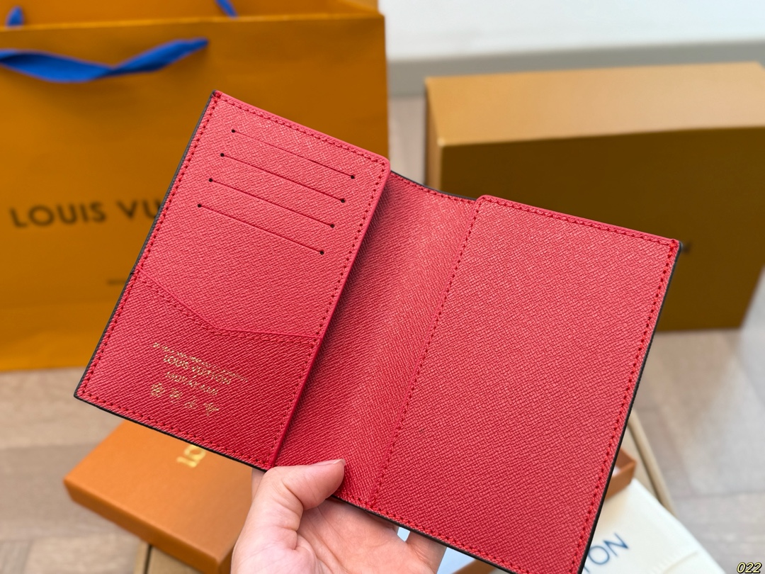 LV cherry passport holder