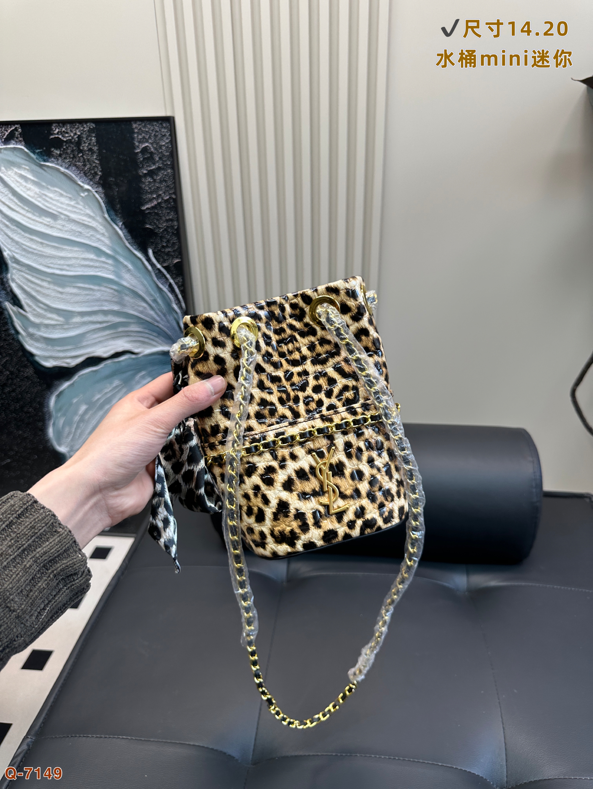 YSL Mini canoe bucket bag