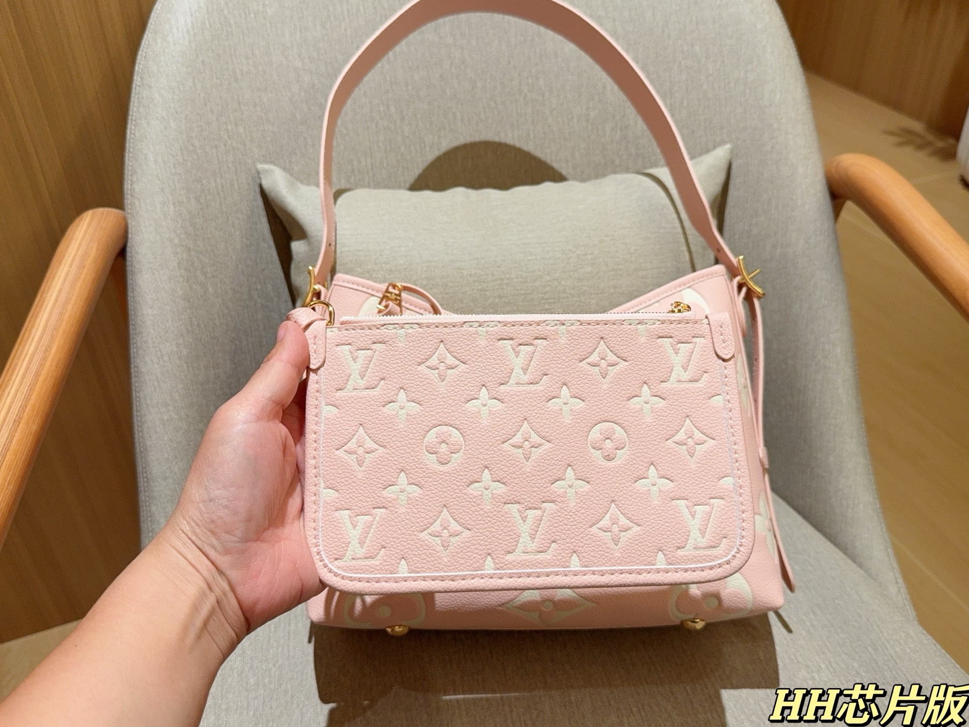 LV Carryall Embossed Underarm Crossbody Bag