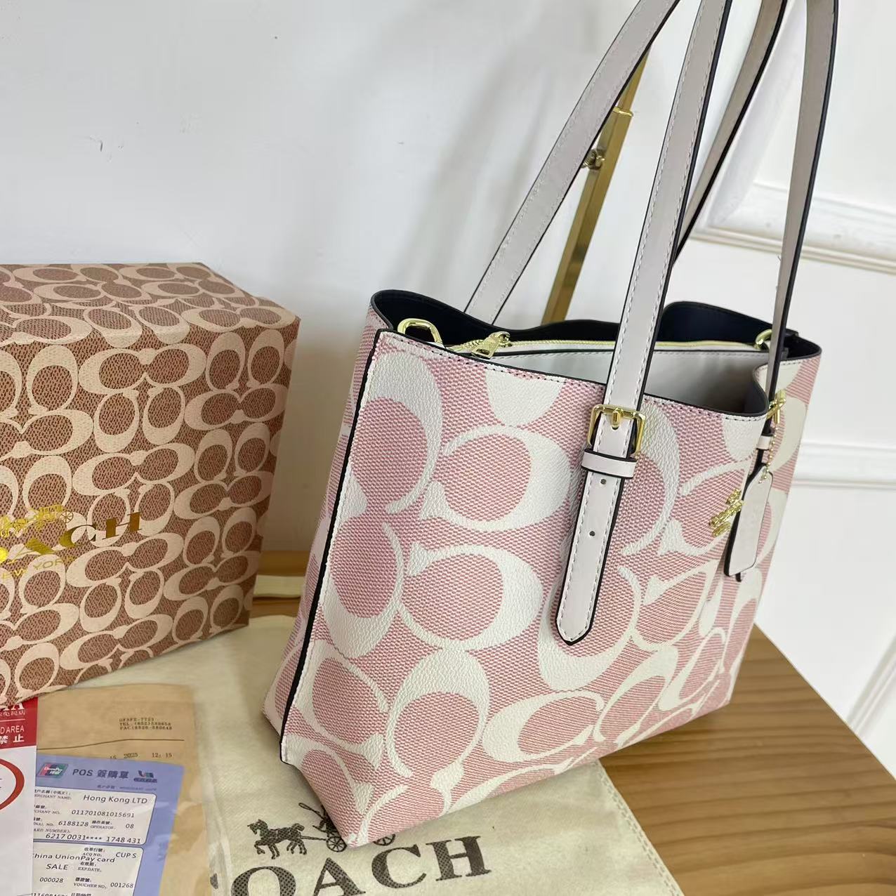 Coach Women's Large Capacity Crossbody Handbag Shoulder Tote Bag Commuter Boston Bag