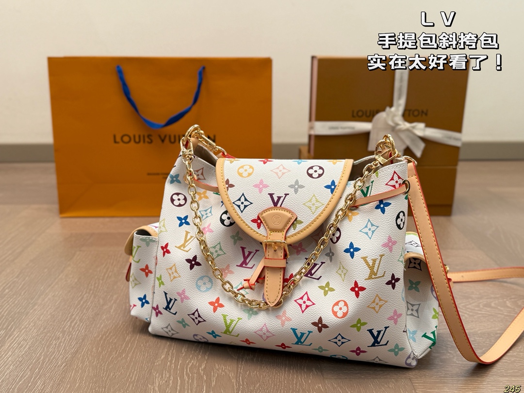 LV handbag messenger bag