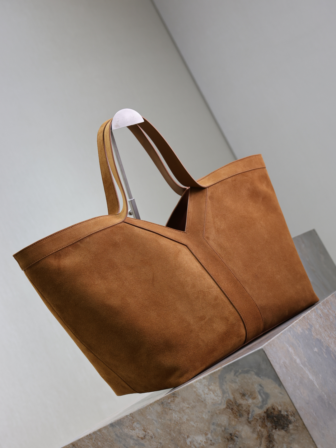 The top version of YSL suede tote bag