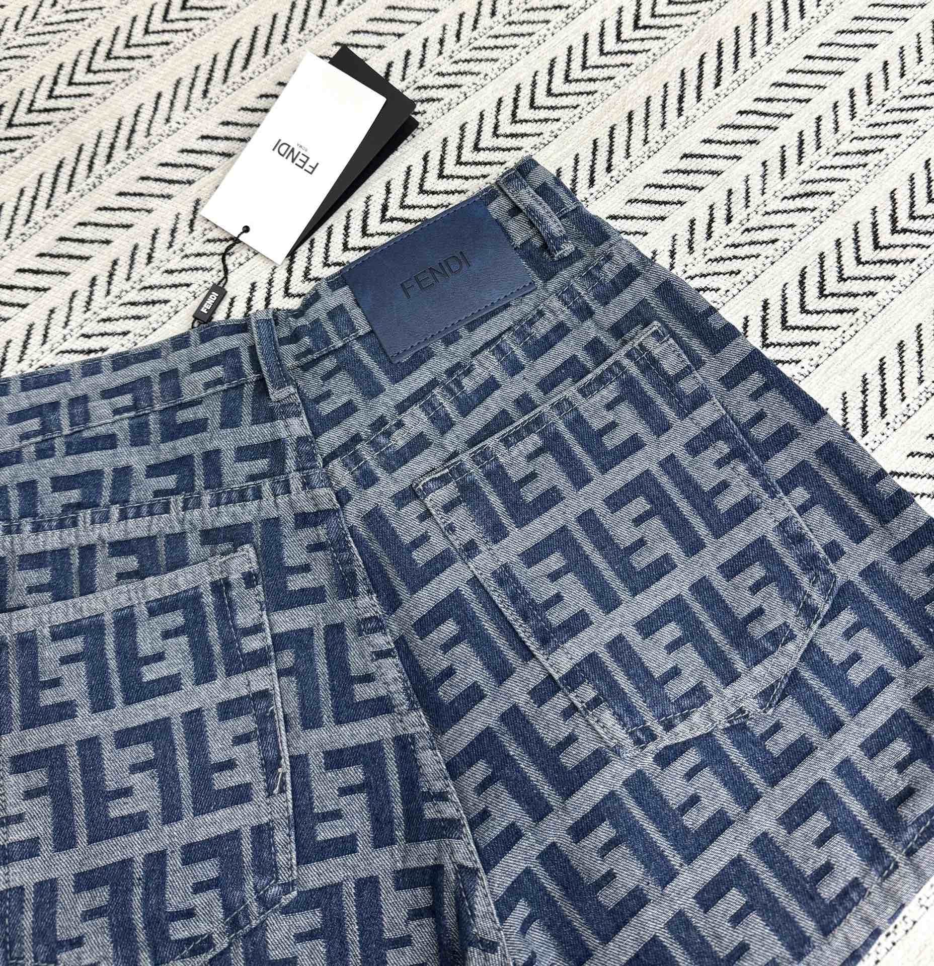 Fendi double F denim shorts