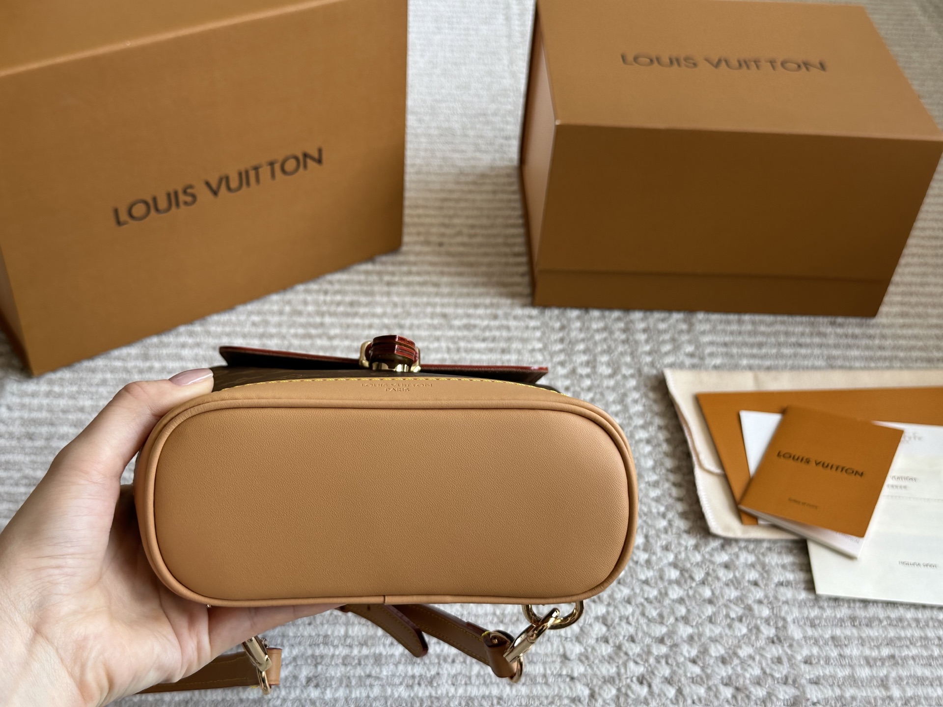 LV monogram shoulder crossbody backpack