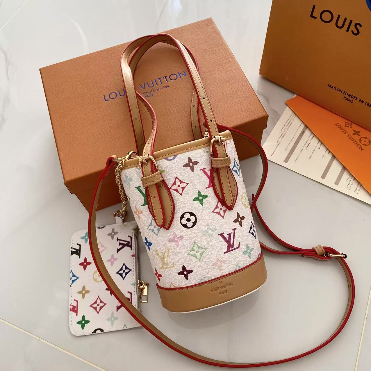 Louis Vuitton women's bag bucket bag shoulder bag luxury crossbody bag