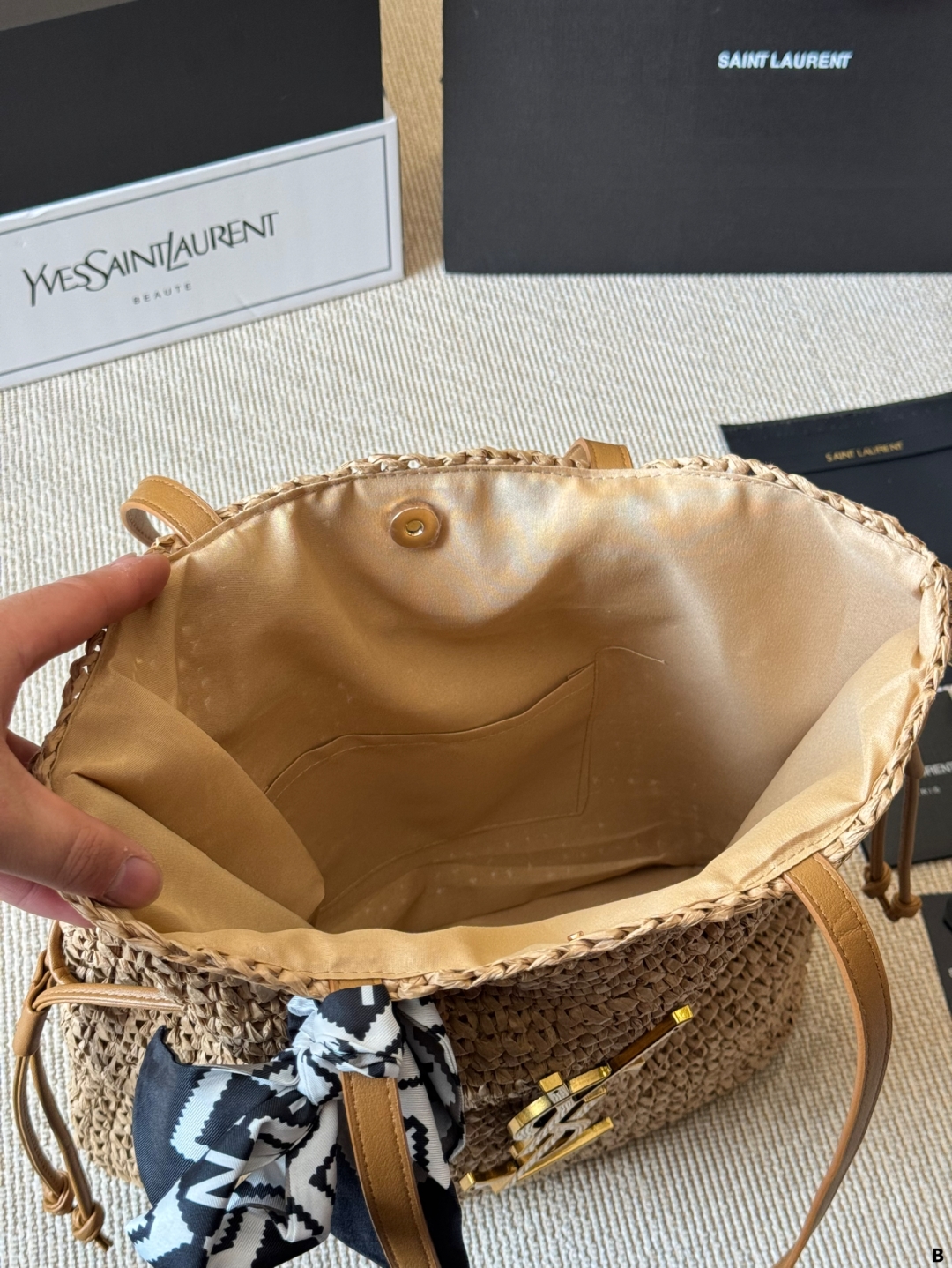 YSL woven tote bag casual and versatile