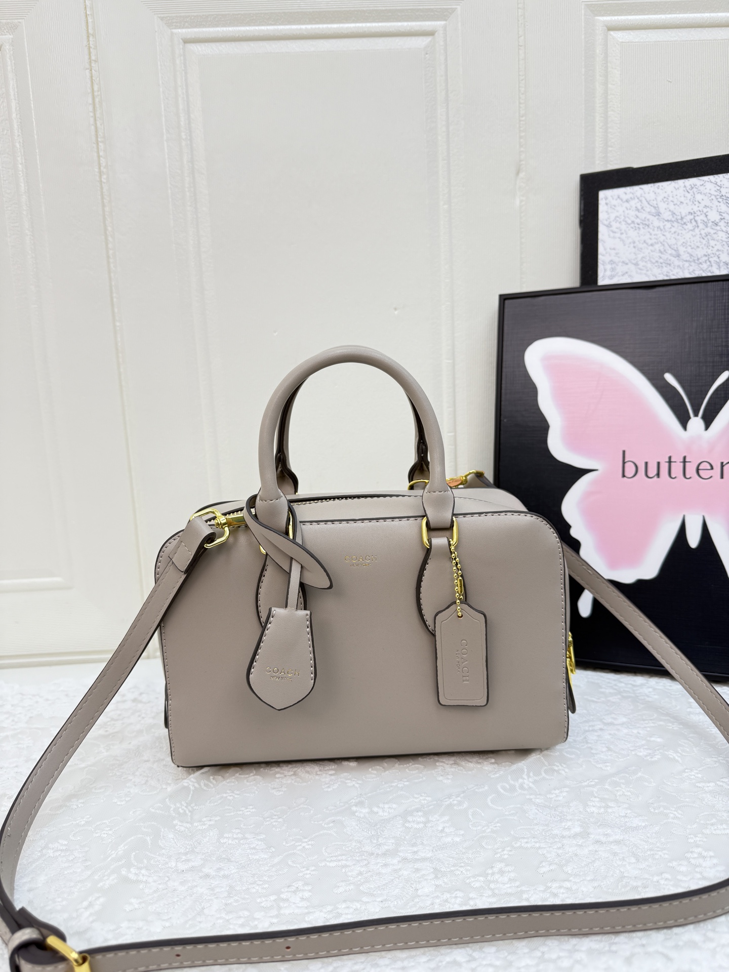 Coach temperament versatile small square bag European and American retro crossbody handbag