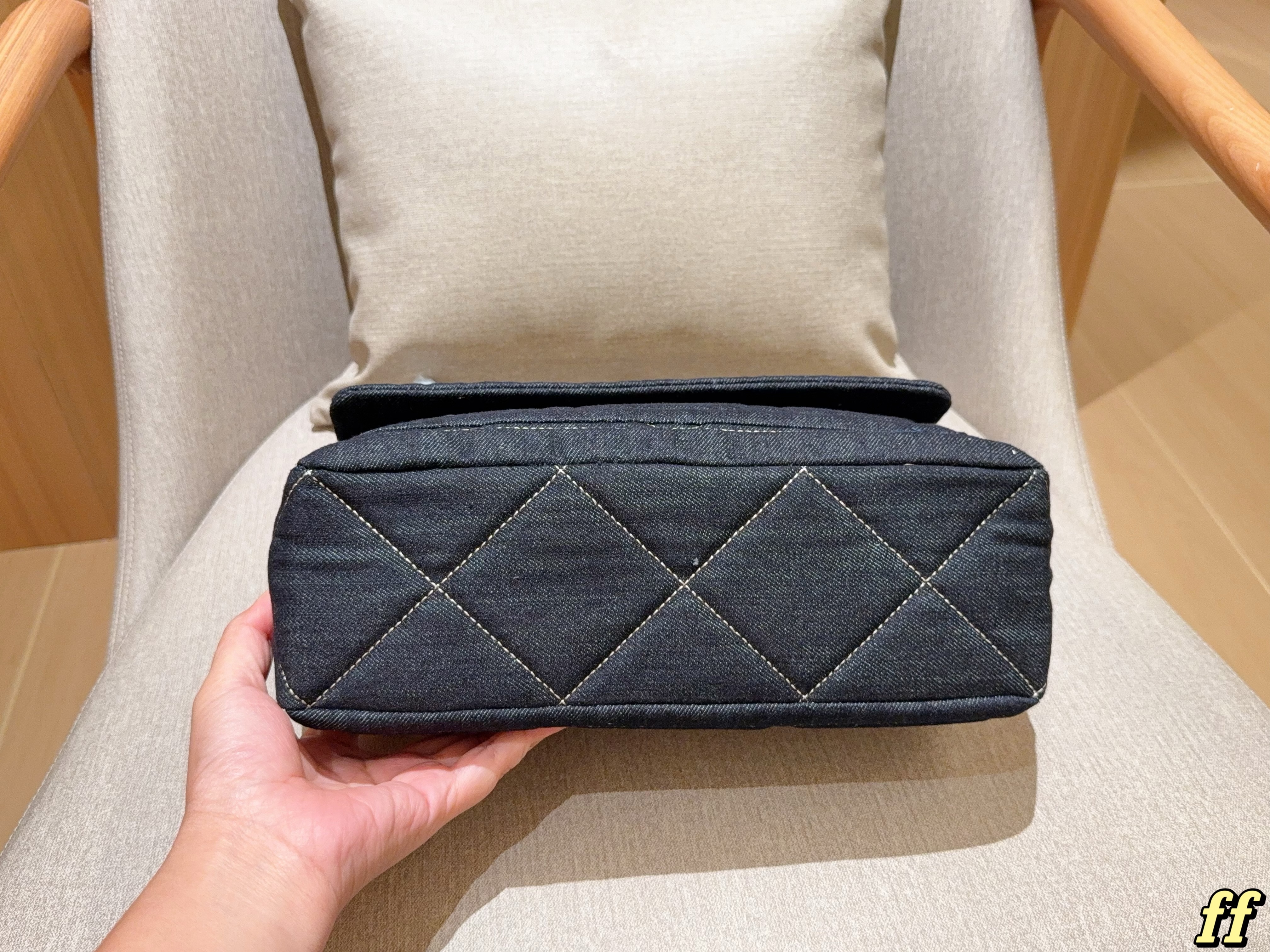 Chanel denim chain bag