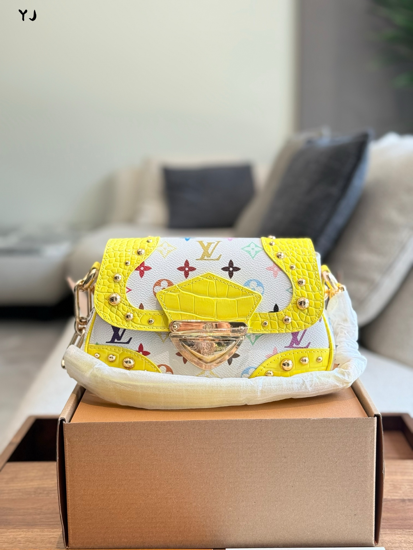 LV Murakami Takashi Limited Edition underarm gold coin