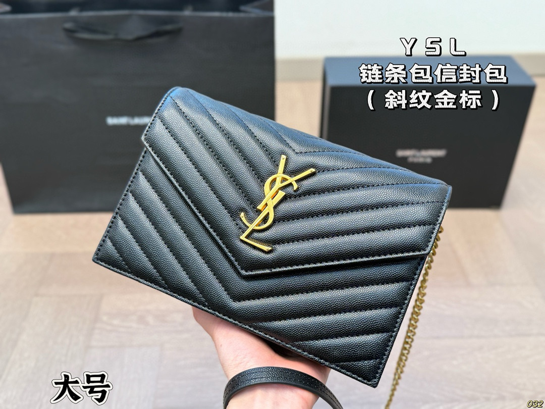 YSL envelope chain crossbody bag