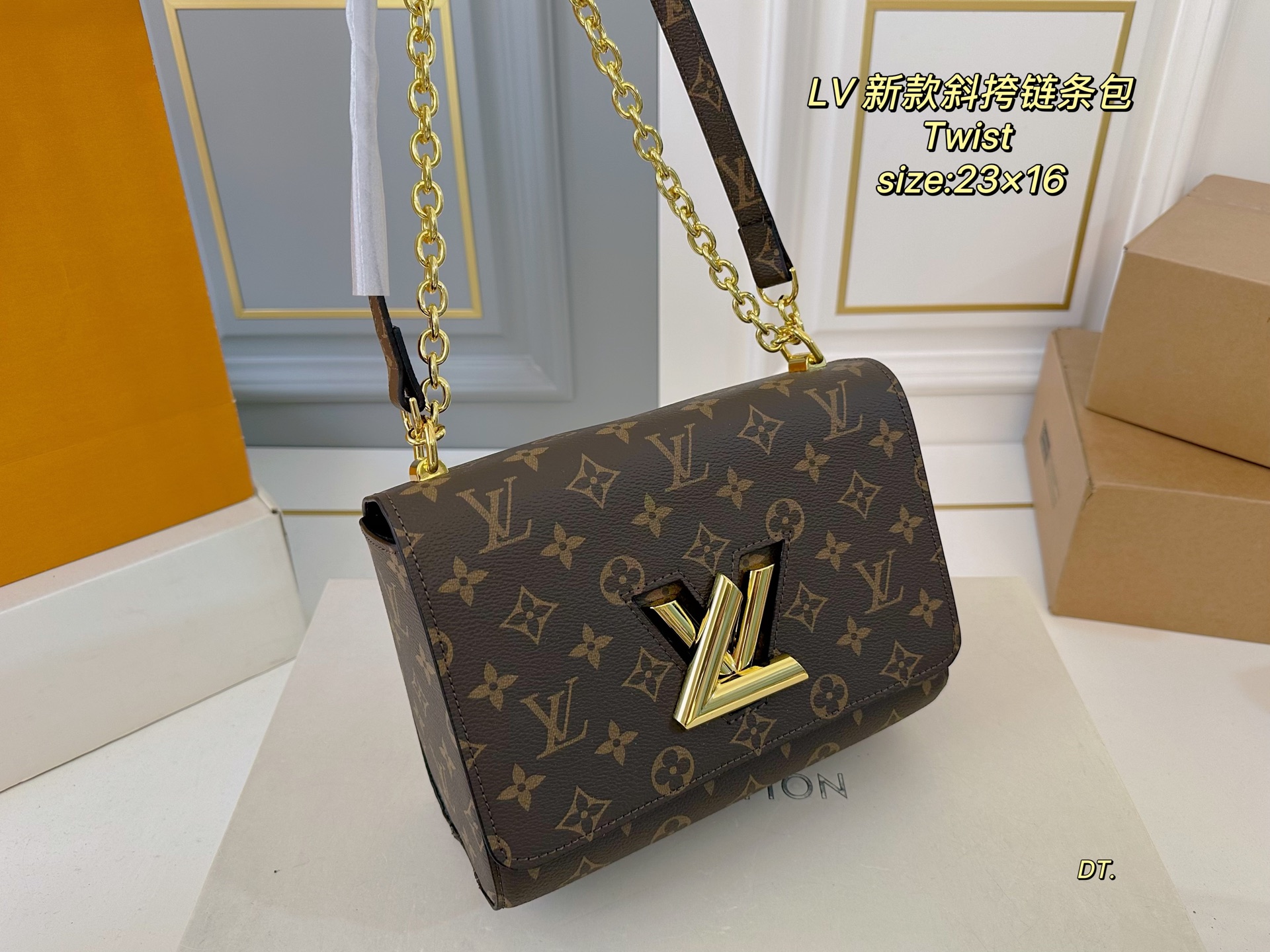 LV new Twist crossbody chain bag