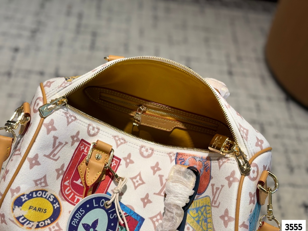 LV Speedy Spring Limited Edition graffiti pillow bag