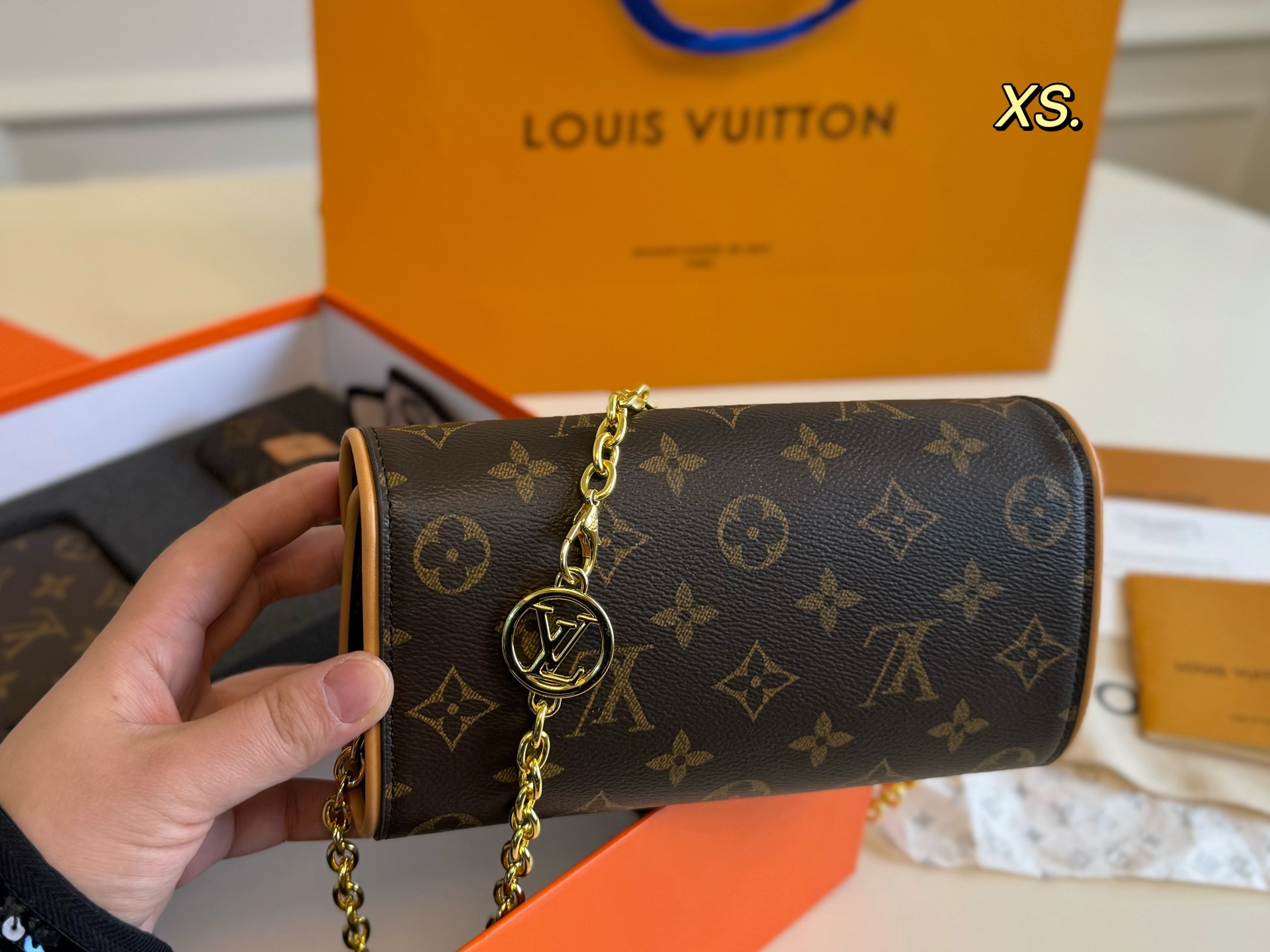 LV new Pochette Camille presbyopia chain bag box