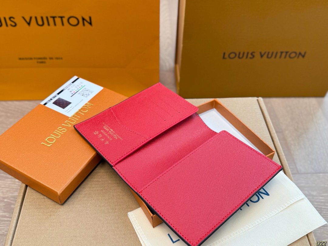 LV cherry passport holder