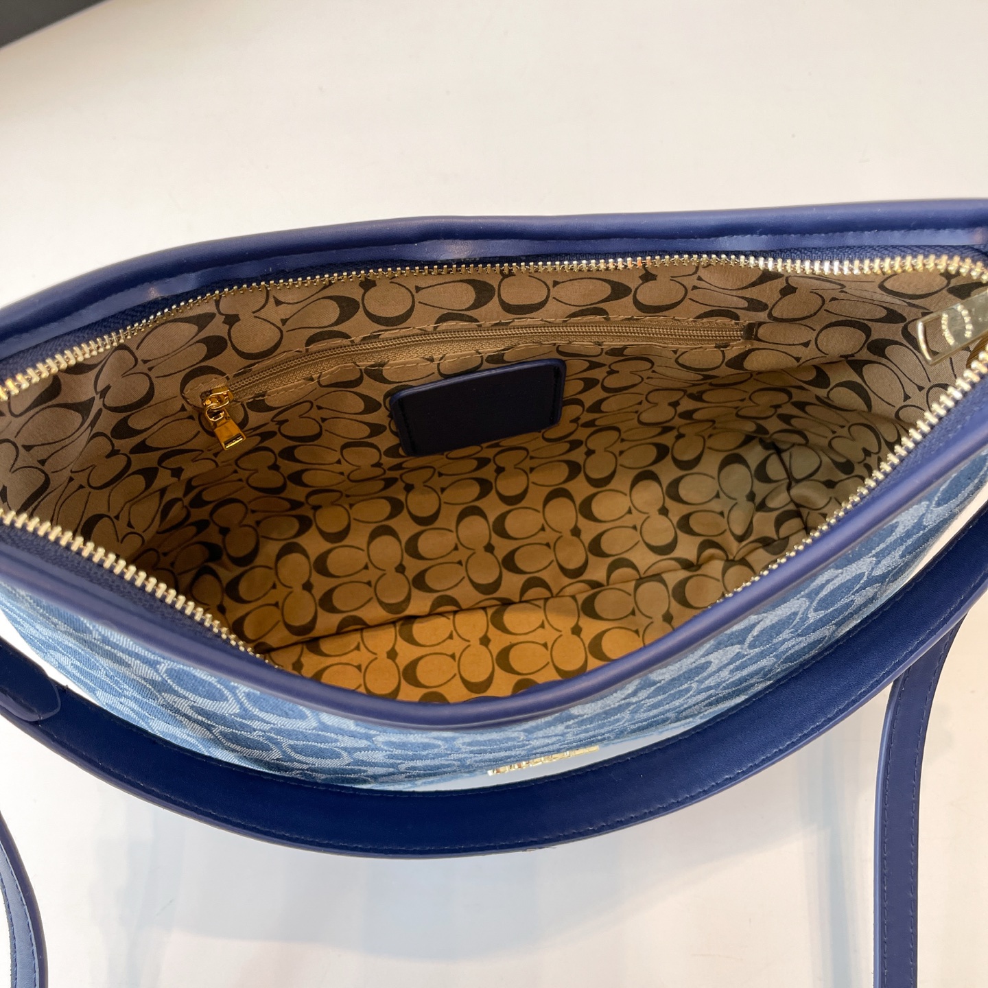 Coach Fabric Shoulder Crossbody Tote Hobo Bag