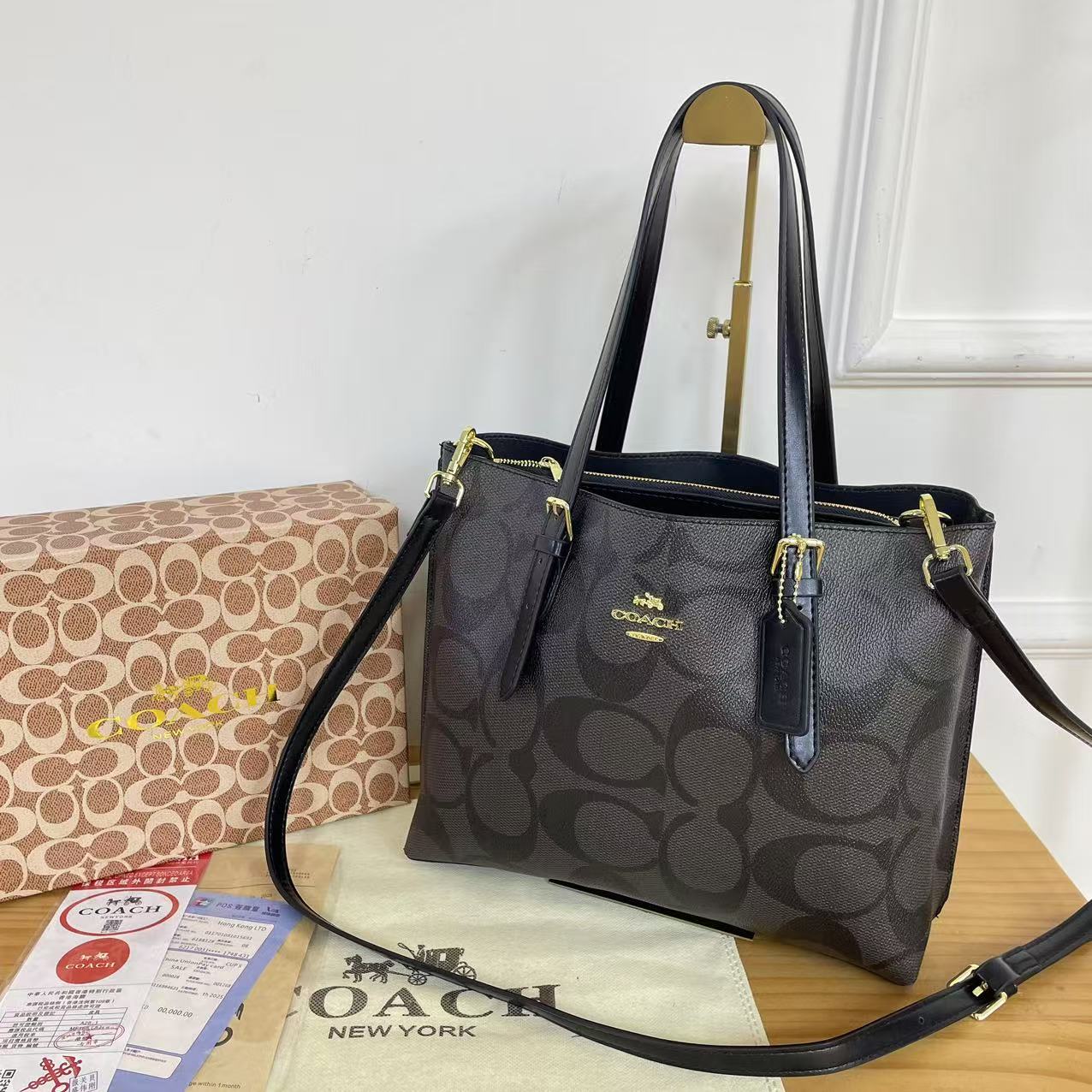 Coach Women's Large Capacity Crossbody Handbag Shoulder Tote Bag Commuter Boston Bag