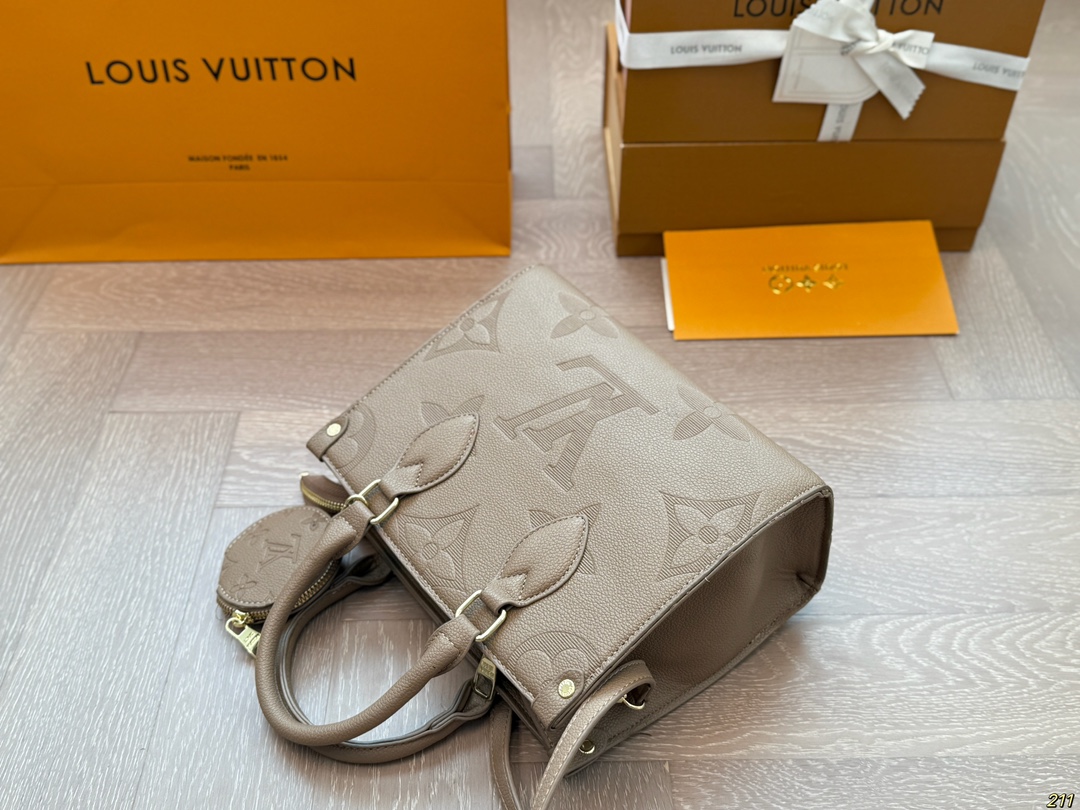 LV tote bag limited edition lvonthego salt retro college style