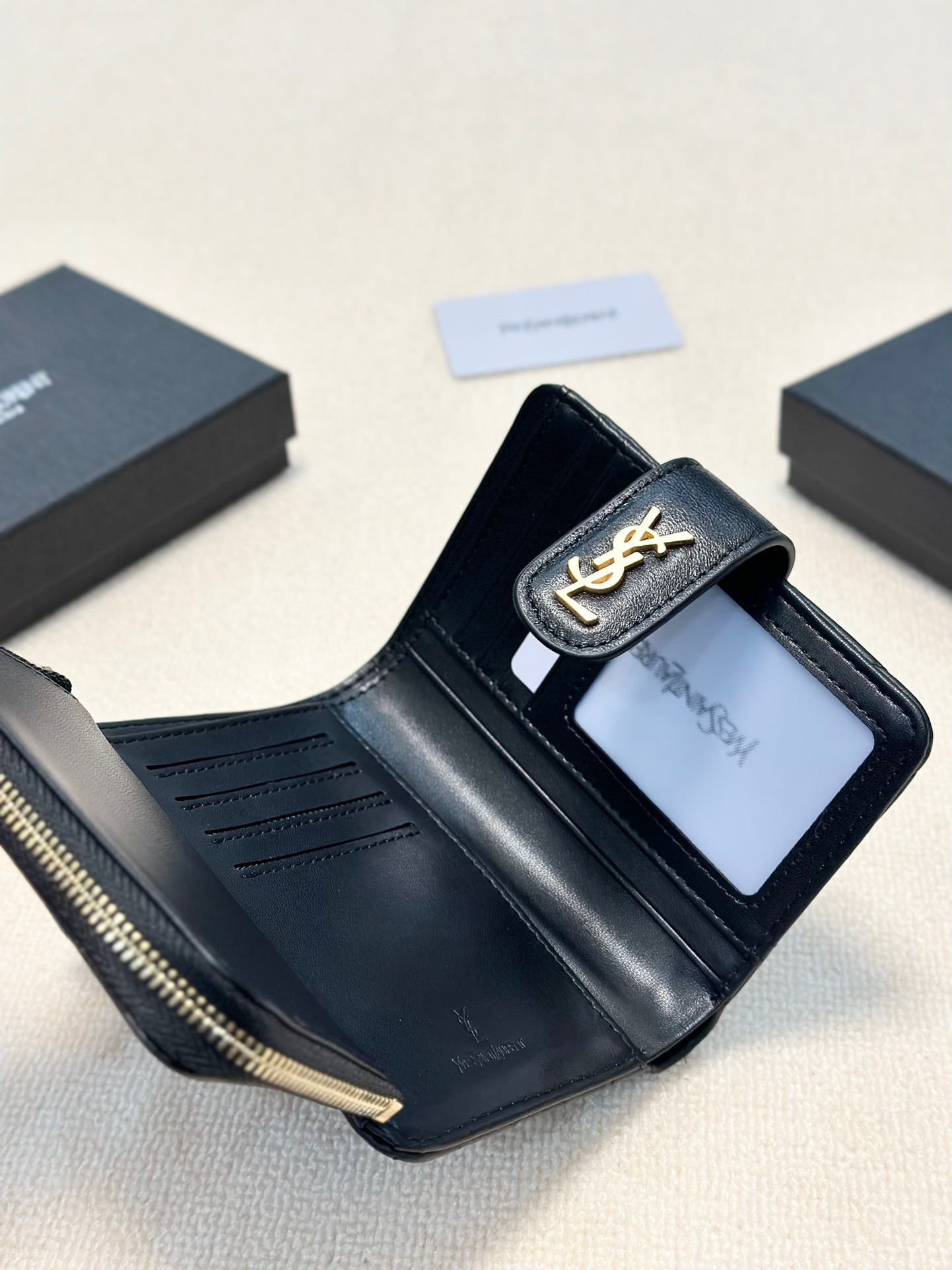 YSL new tri-fold short wallet