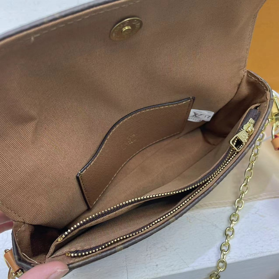 Louis Vuitton Presbyopia Mahjong Handbag New Versatile Chain Shoulder Crossbody Baguette Bag