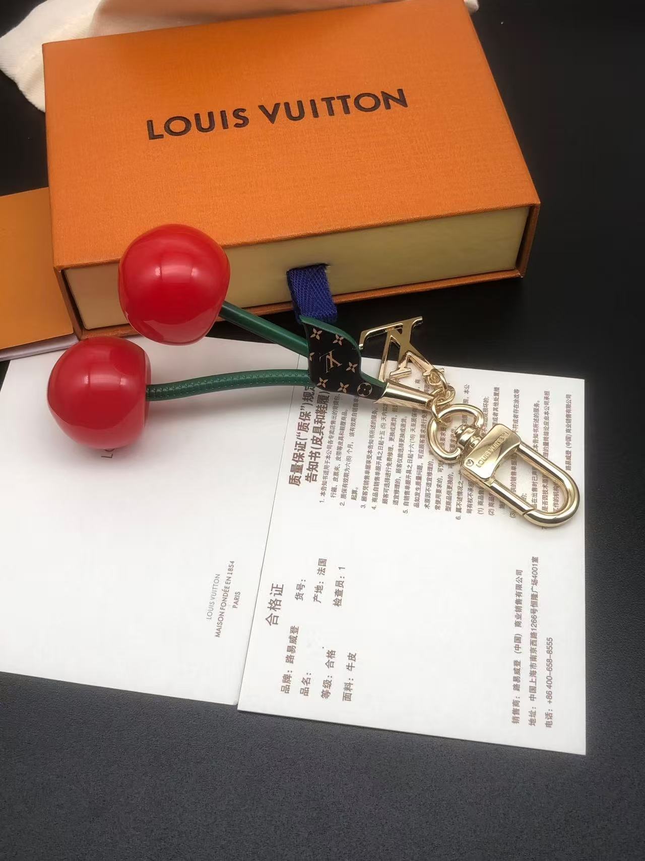 LV cherry bag pendant