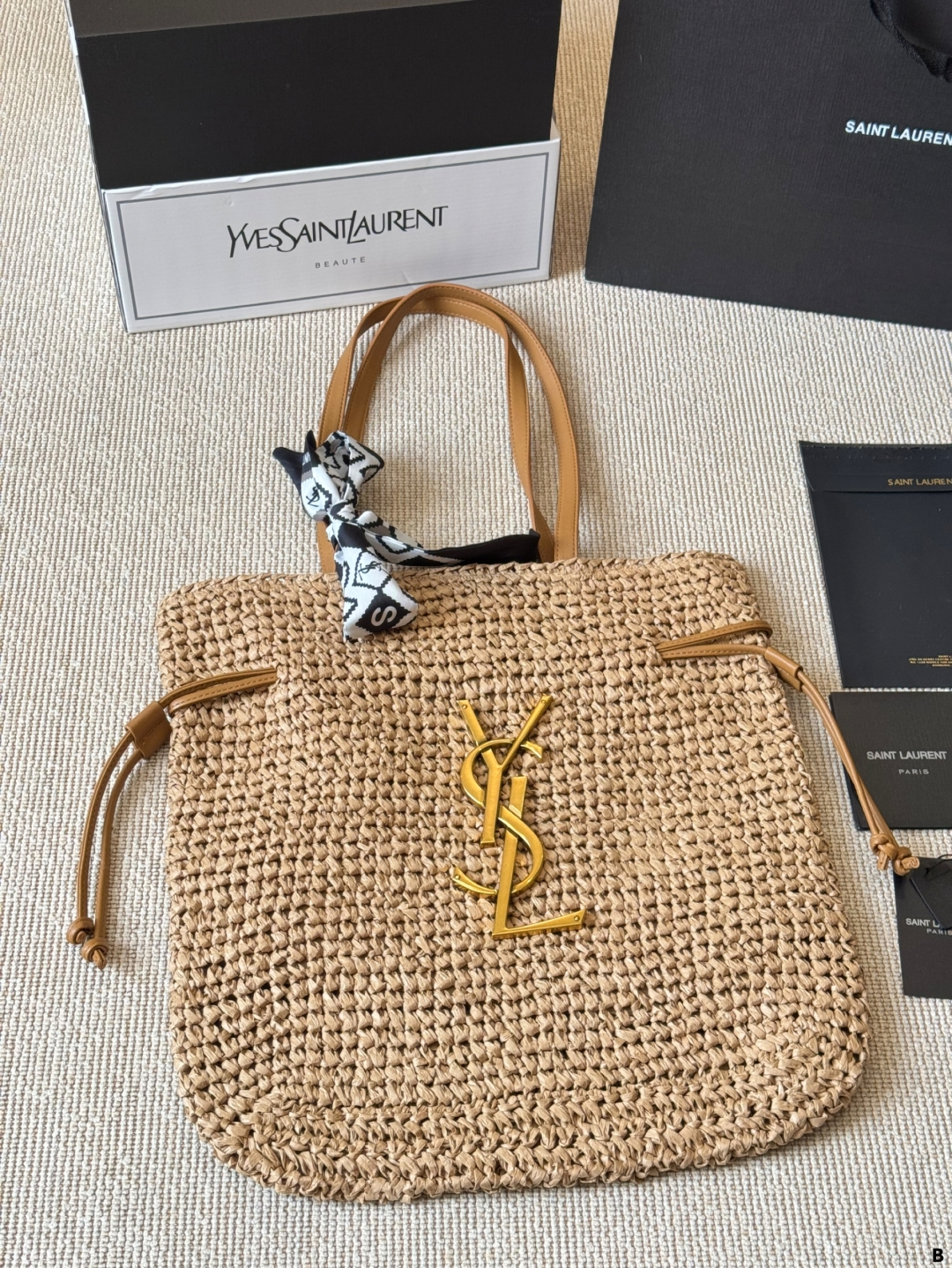 YSL woven tote bag casual and versatile