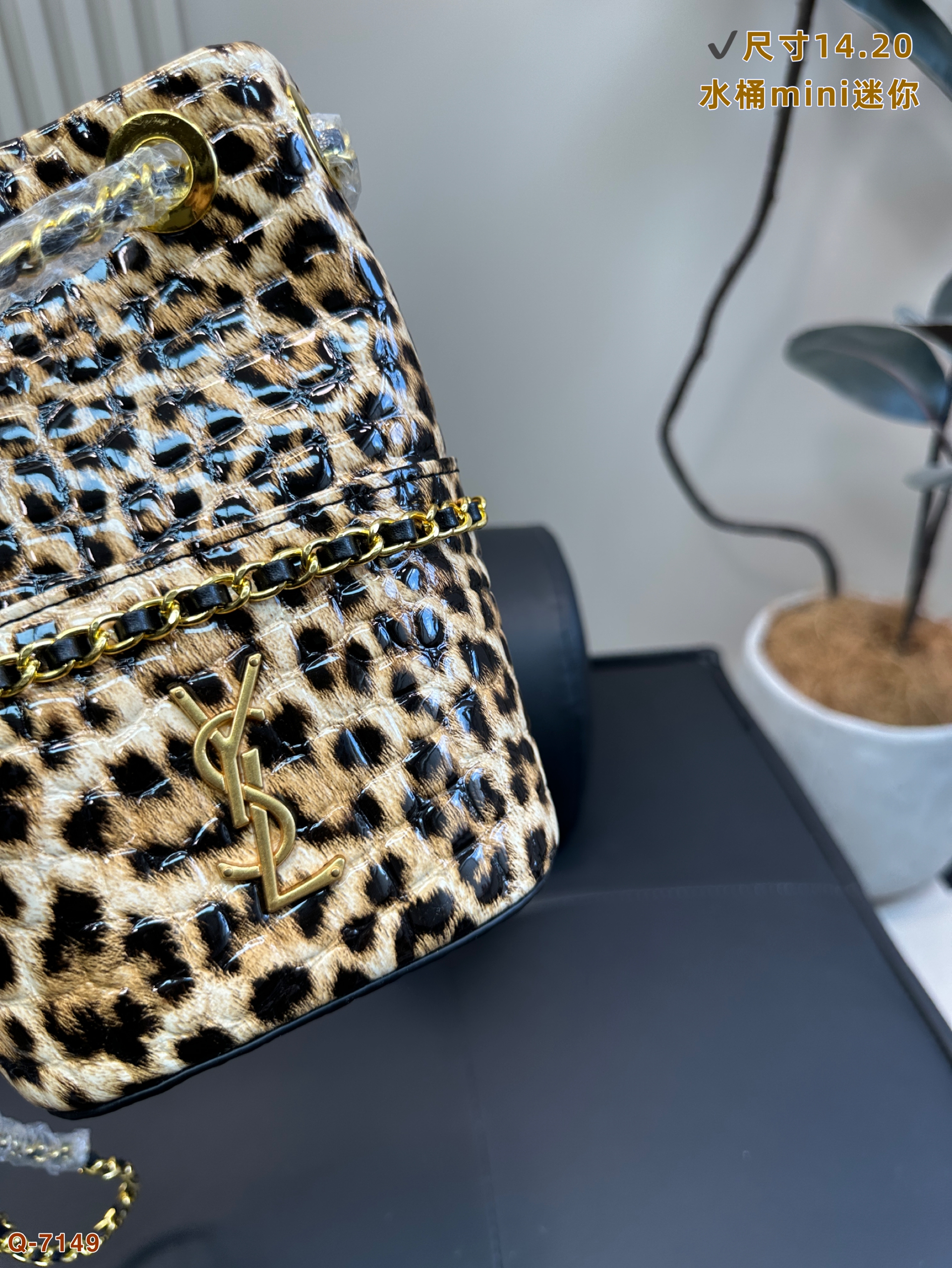 YSL Mini canoe bucket bag