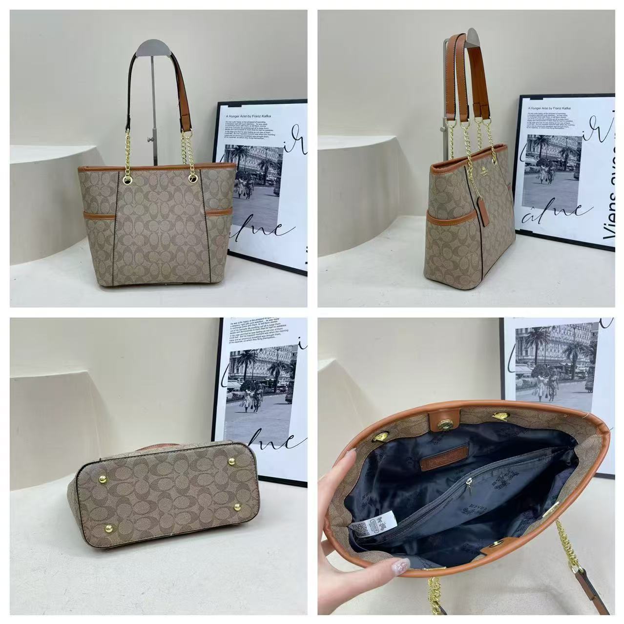 Coach large capacity women's tote bag shoulder commuter bag for women