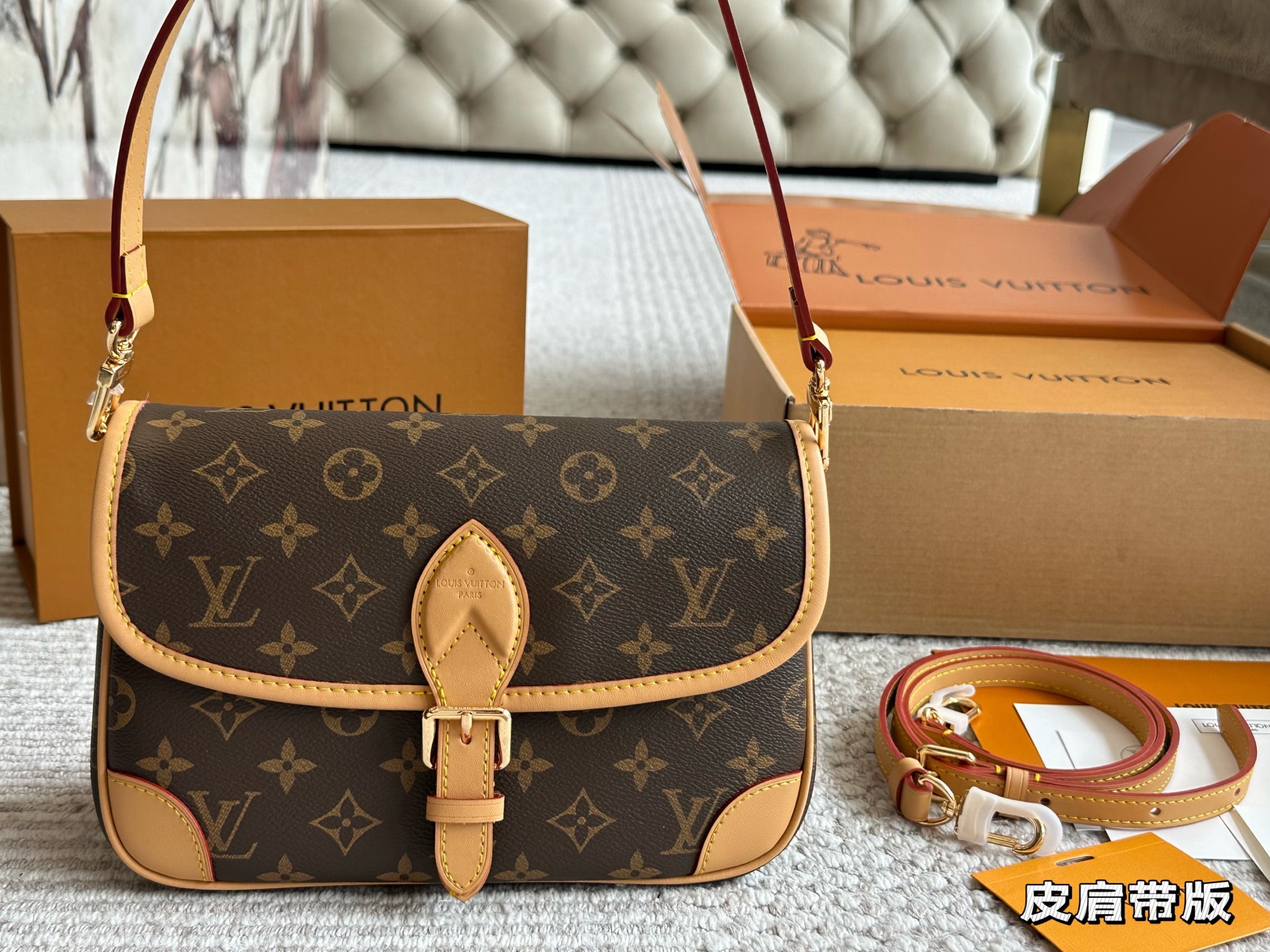 LV classic fashion baguette bag