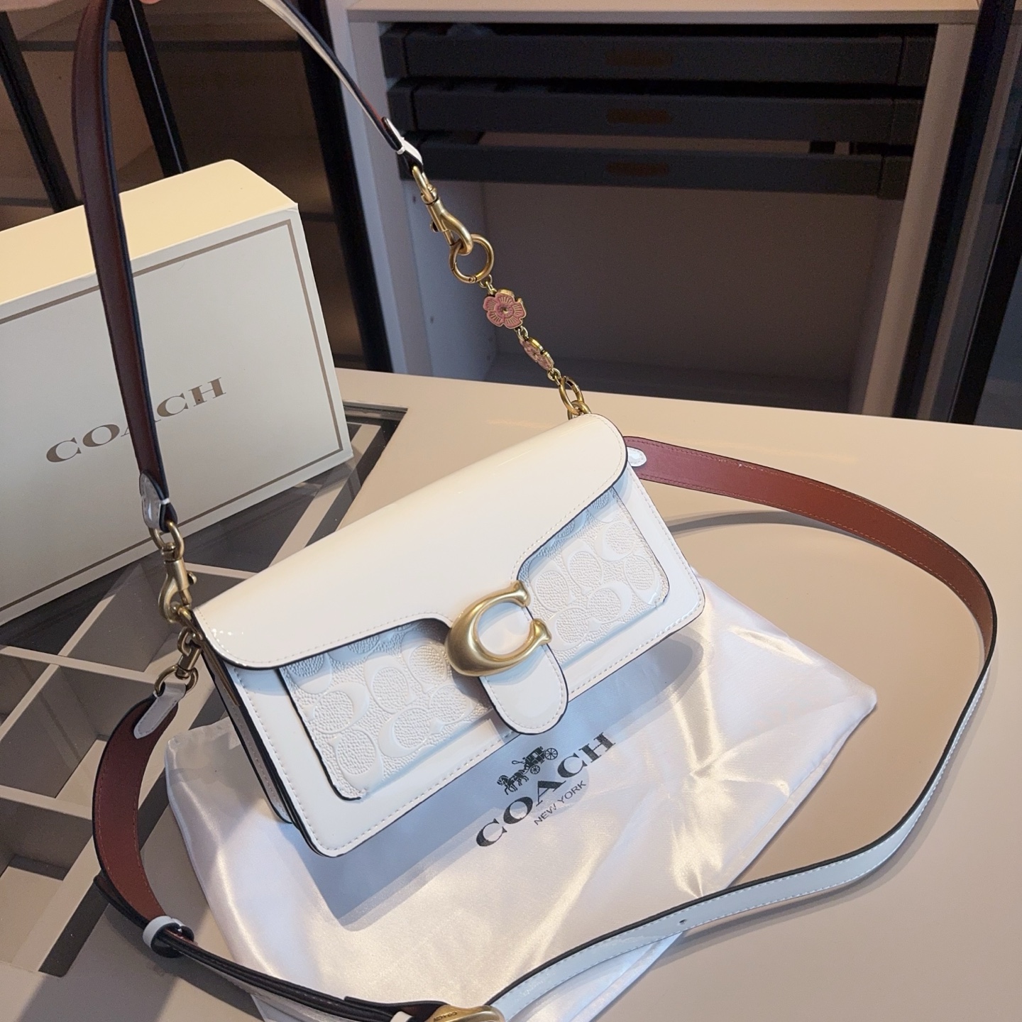 Coach's new patent leather embossed Dionysus bag tall version