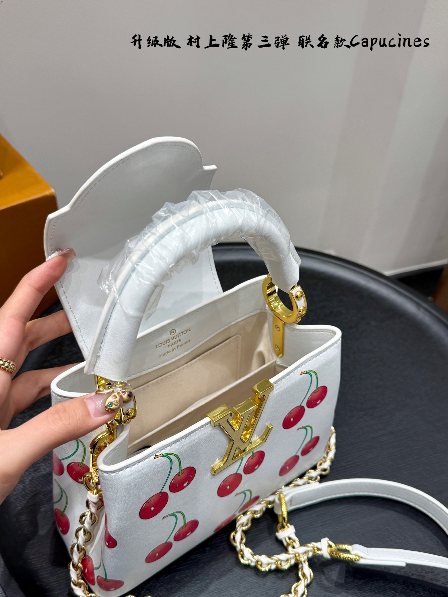 LV capucines cherry handbag