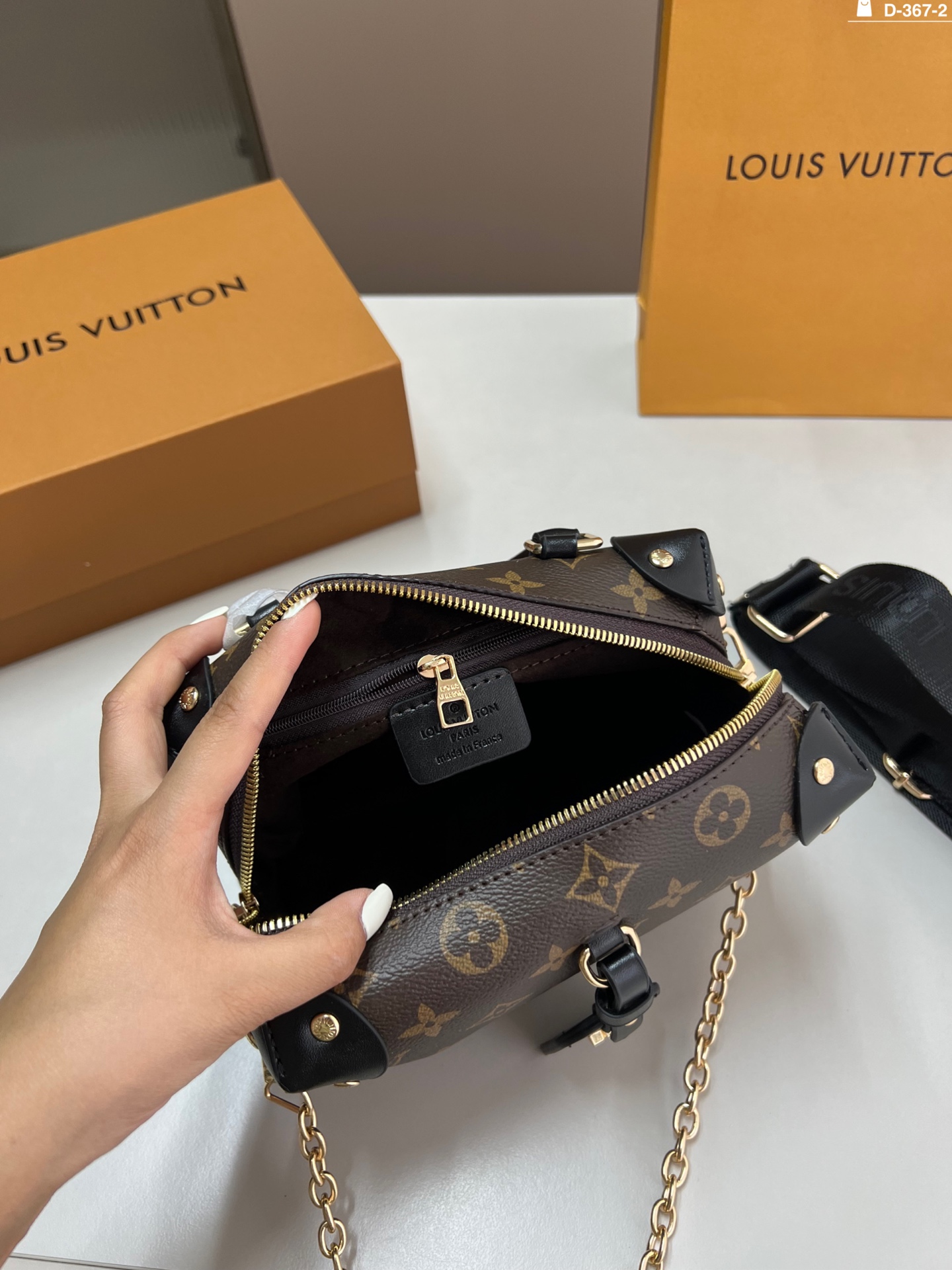 LV soft box handbag