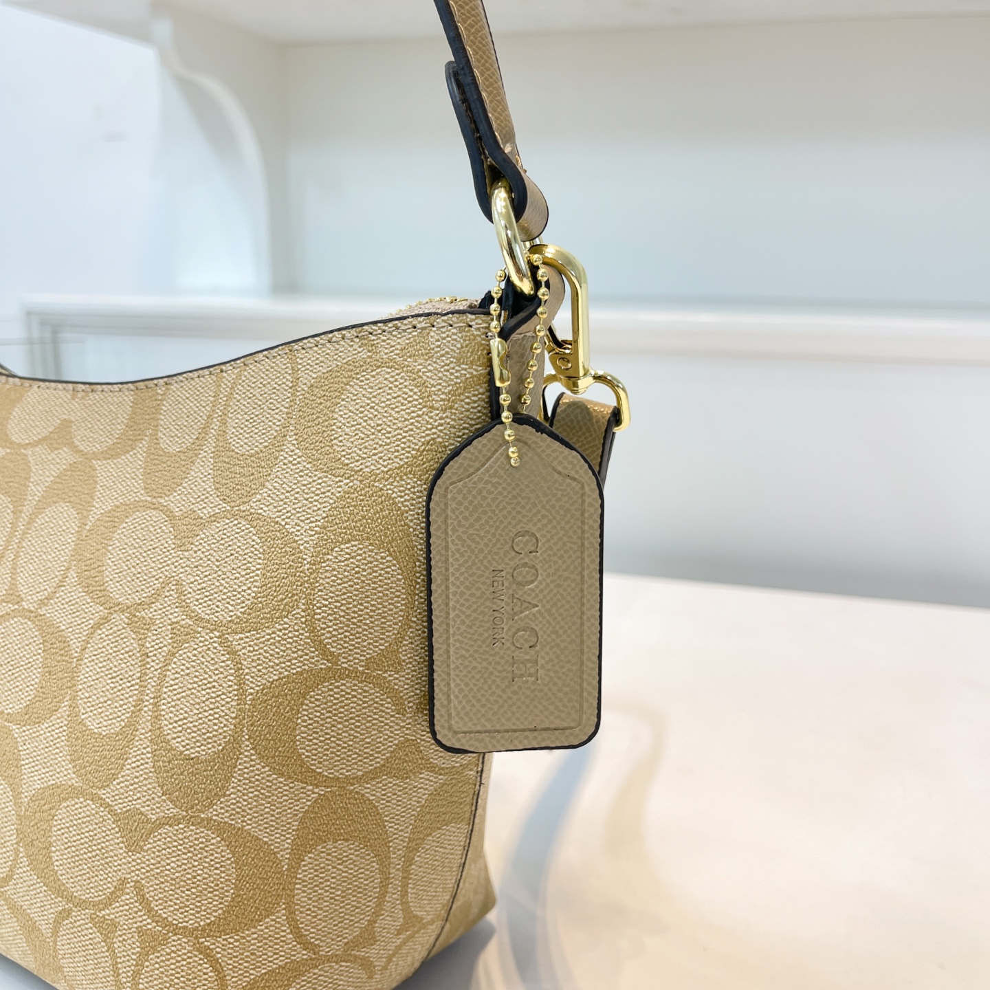 Coach Crescent Underarm Bag Crossbody Handbag Presbyopic Zipper Women's Bag