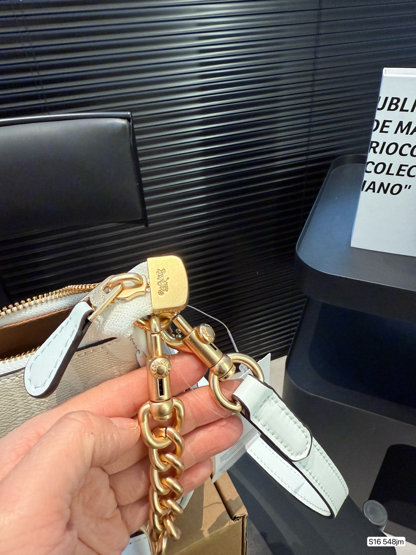 Coach chain crossbody shoulder bag