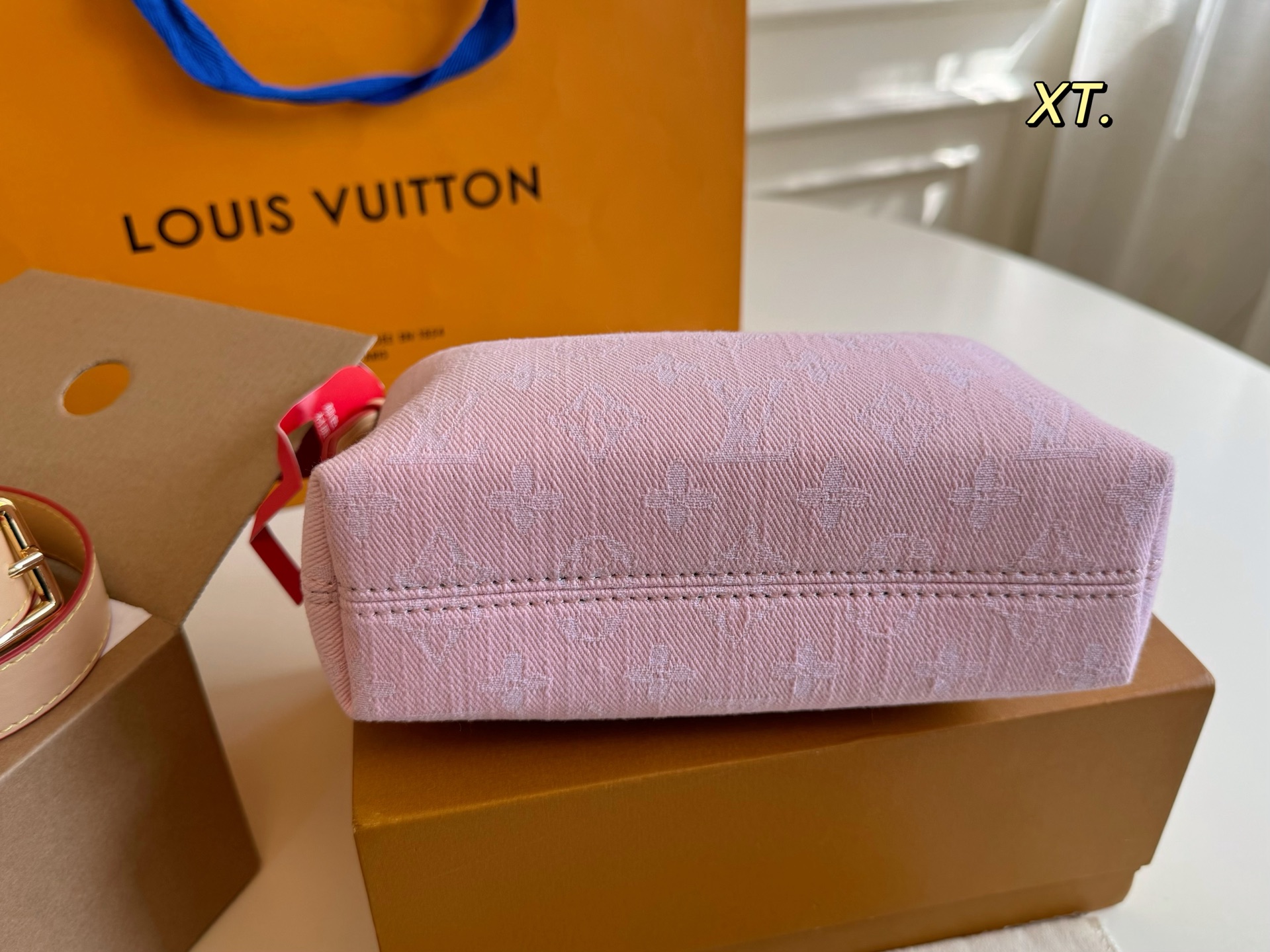 LV new denim lunch box bag