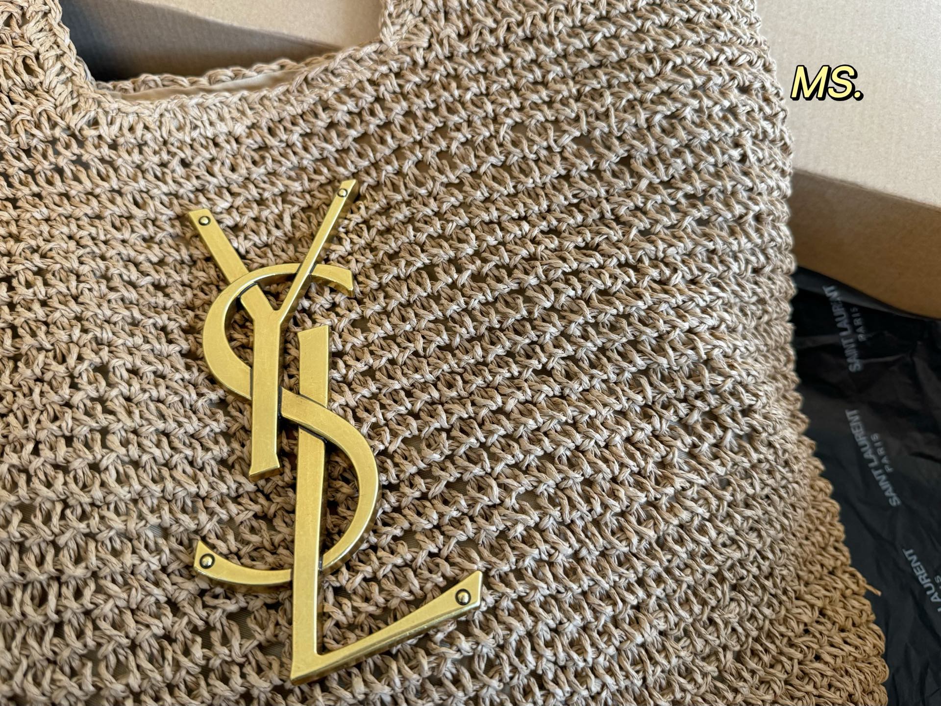 YSL's new straw tote bag is lazy and casual