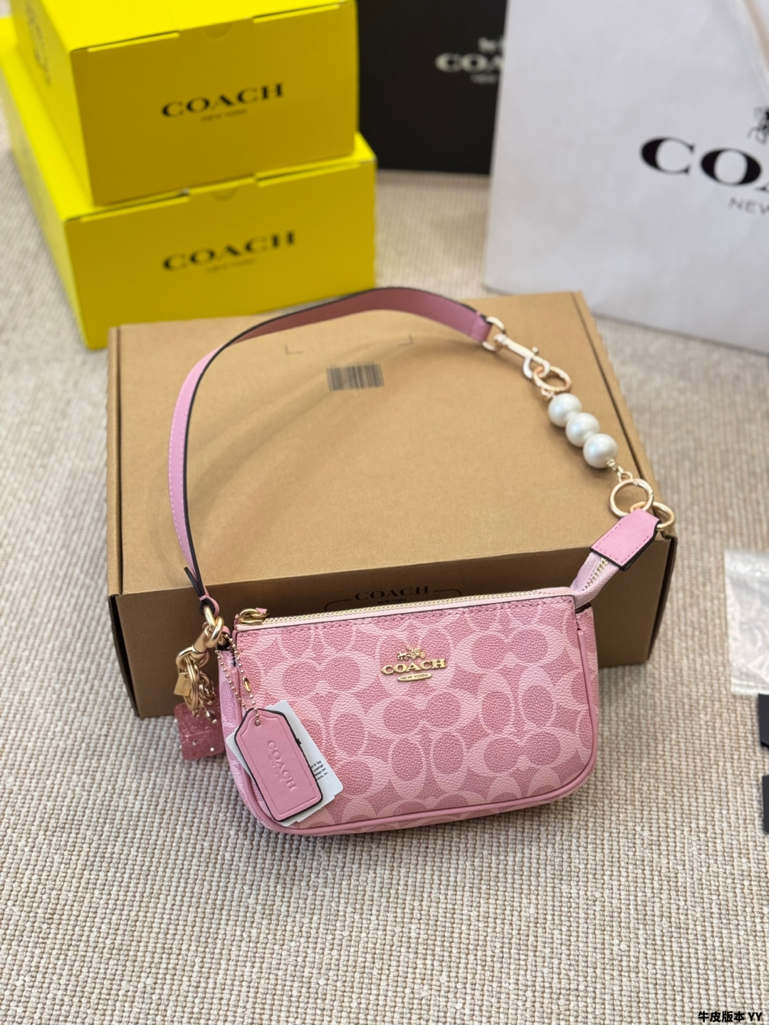 Coach Nolita19 Mahjong Bag Soft matt powder